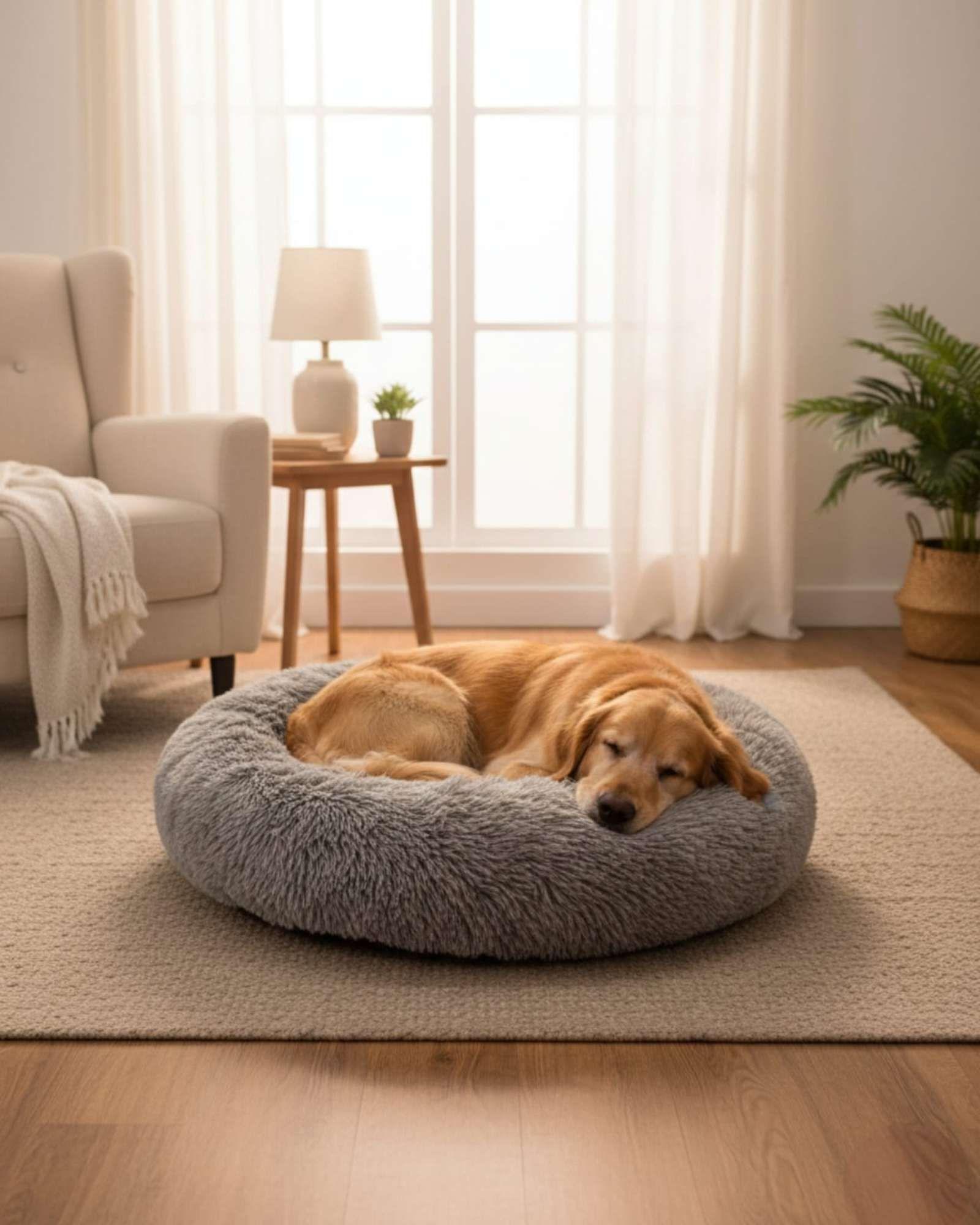 Cama Acolchada de Alta Densidad para tus mascotas 80 cm plomo-3