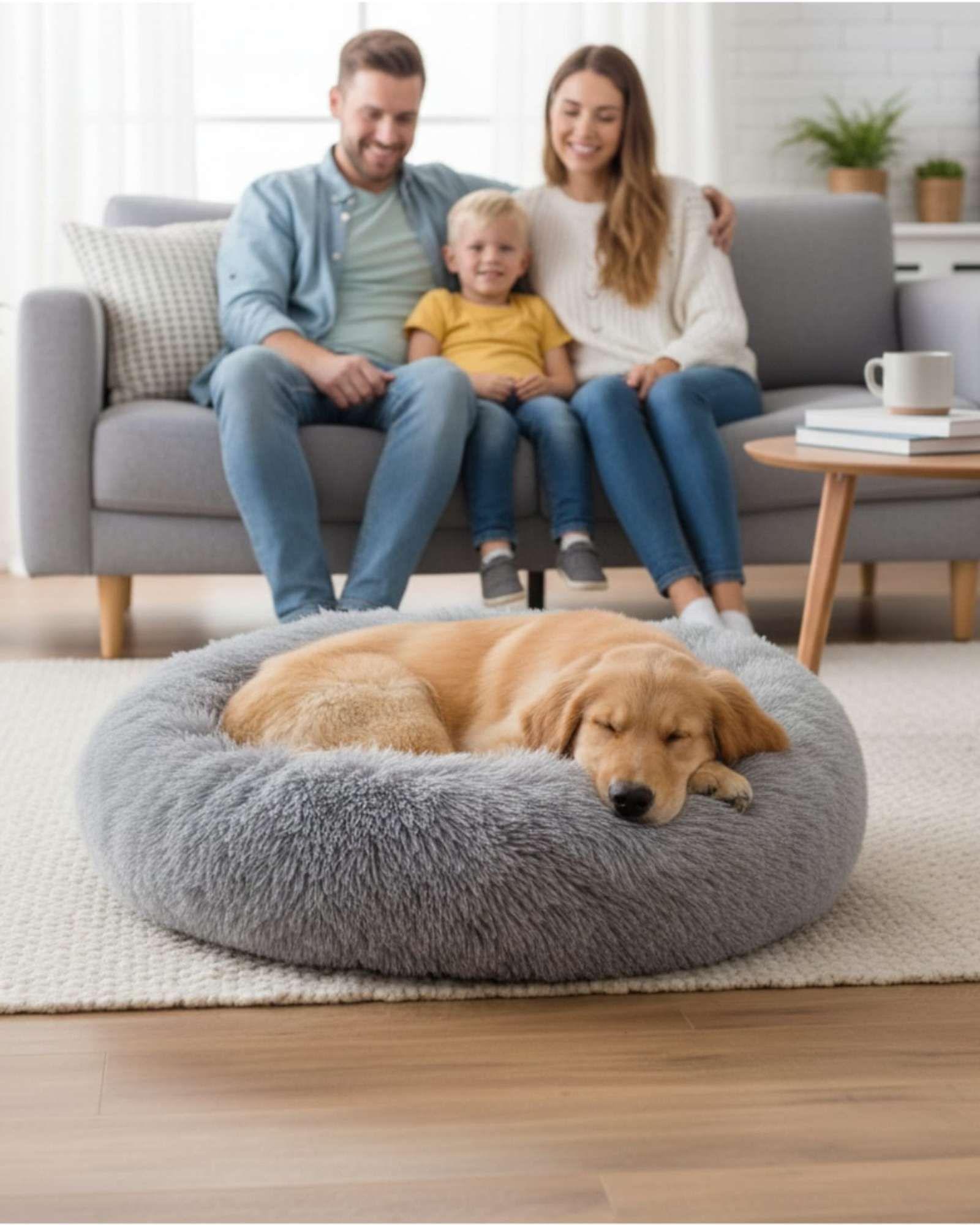 Cama Acolchada de Alta Densidad para tus mascotas 80 cm plomo-4
