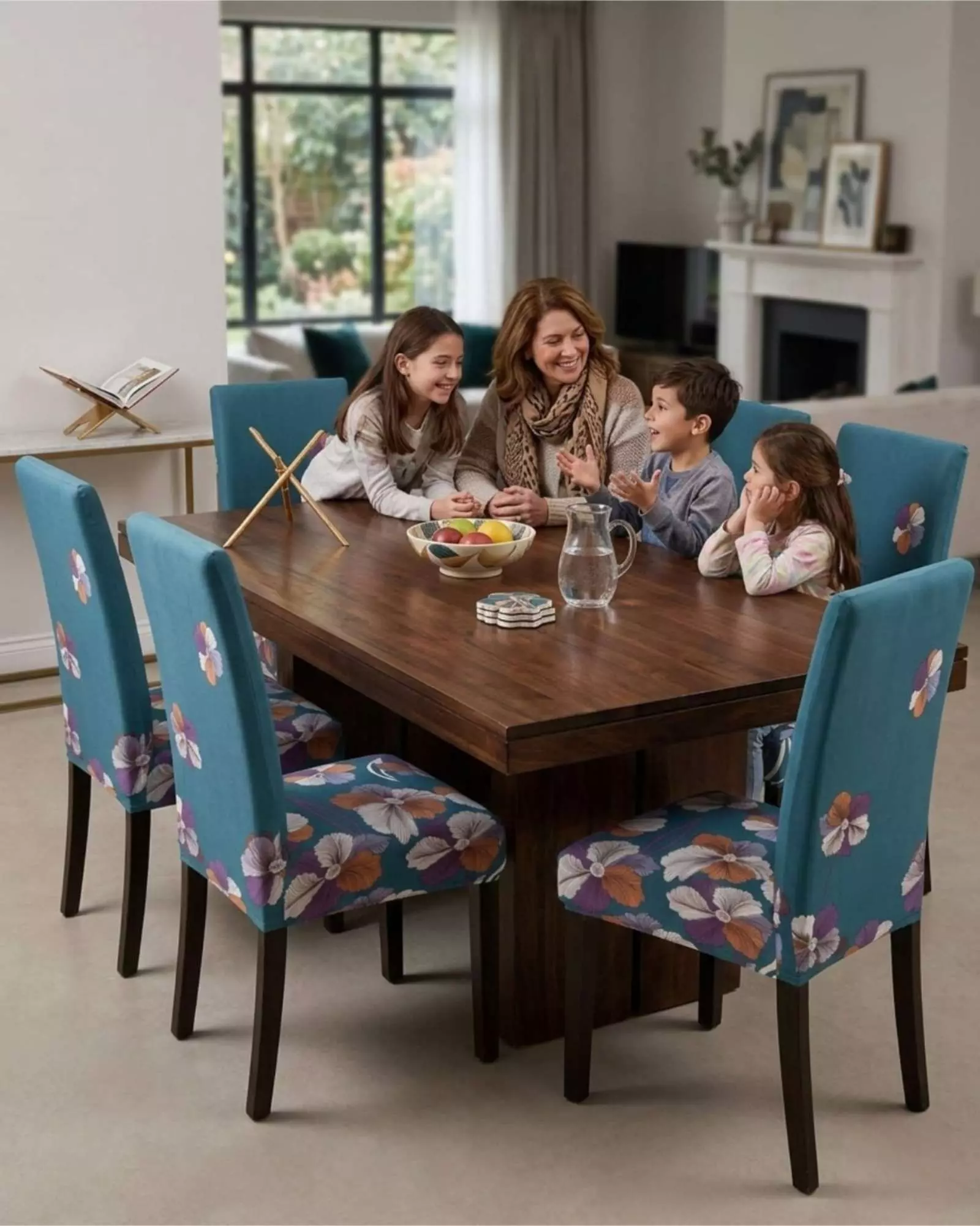 Pack de 6 fundas elasticas para sillas con diseño moderno M7-2