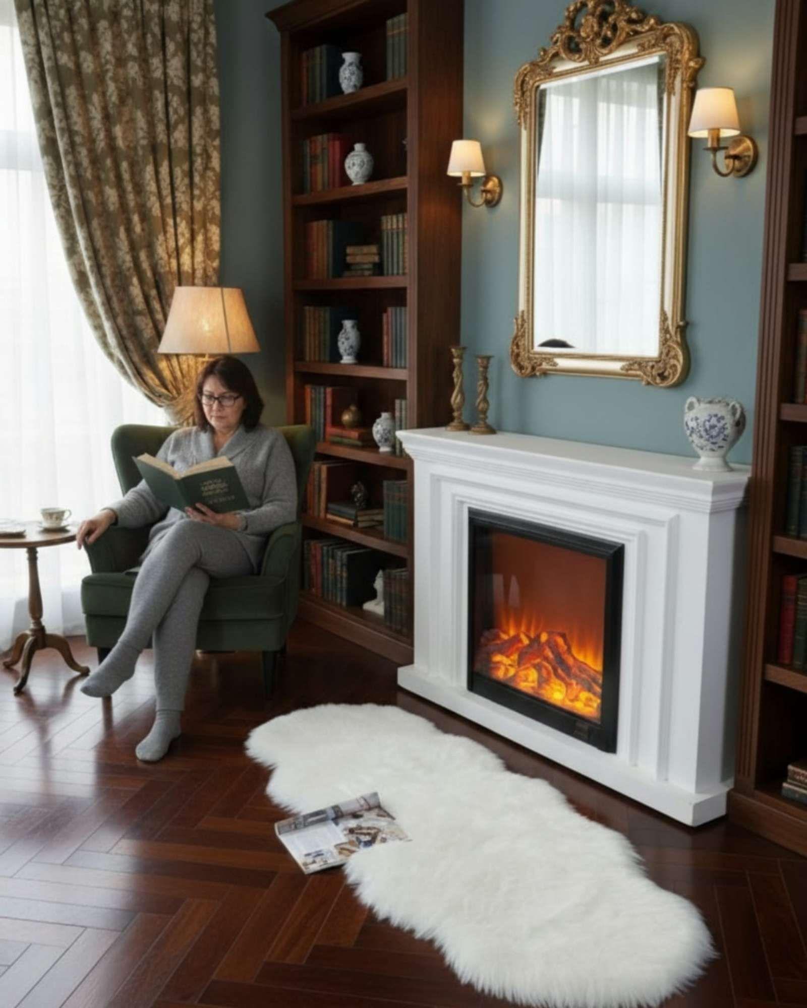 Juego de 2 Alfombra peluda decorativa ultra suave m1-3