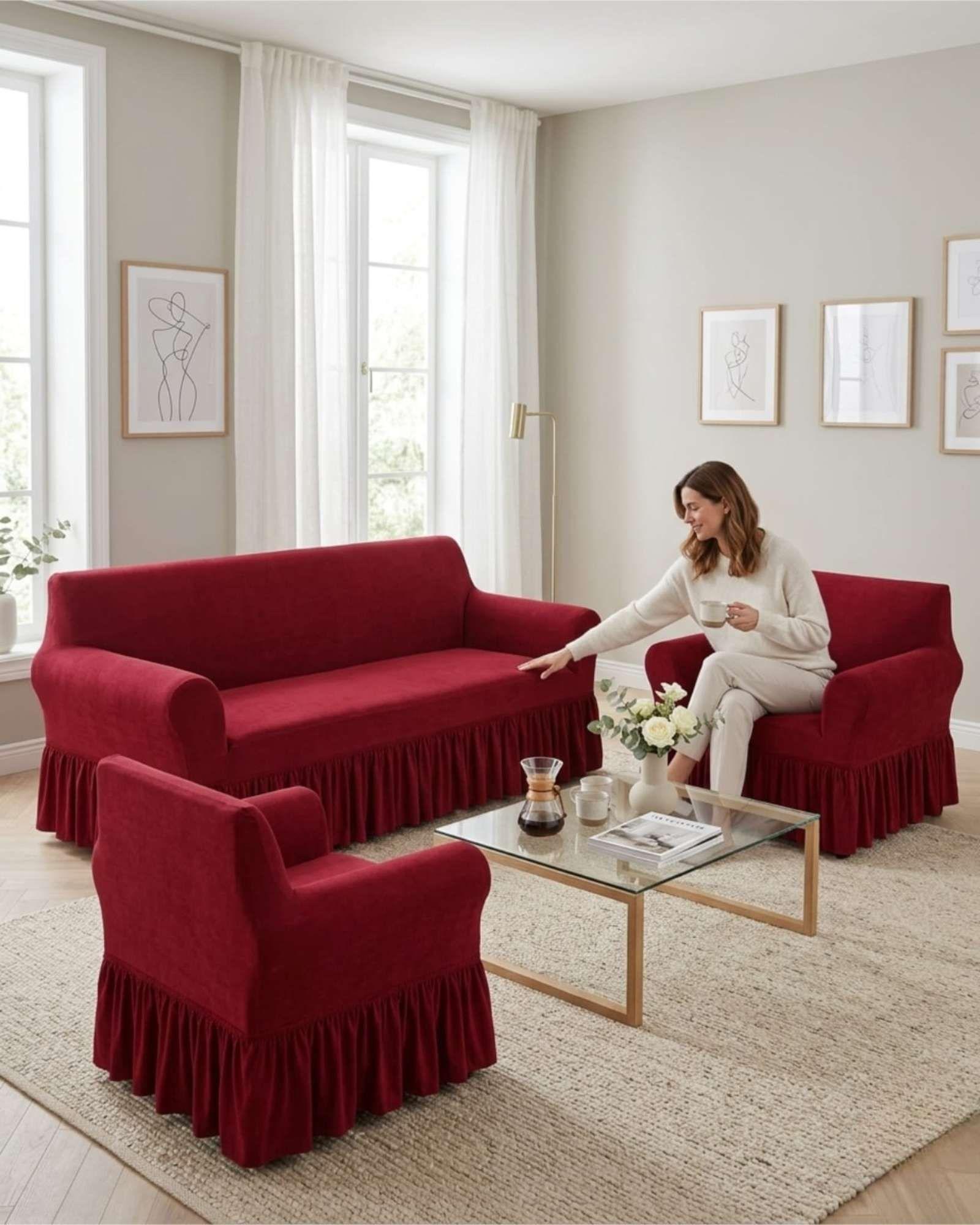 Juego de Fundas para Sillon Elasticas con Farolao 3+1+1 m3-3