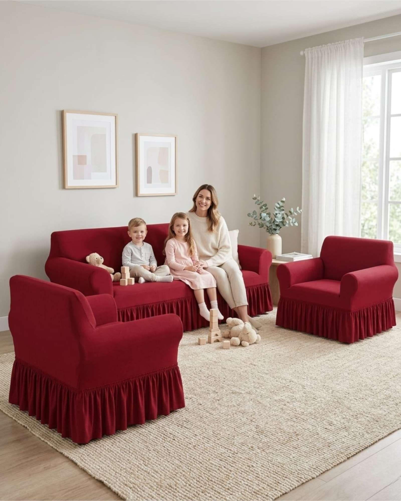 Juego de Fundas para Sillon Elasticas con Farolao 3+1+1 m3-4