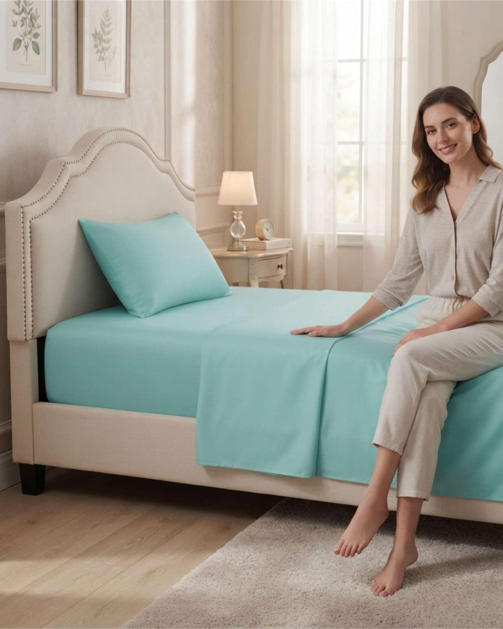 Sabanas Plaza Y Media De 500 Hilos Calidad Hotelera Y Ajuste Perfecto m10-3