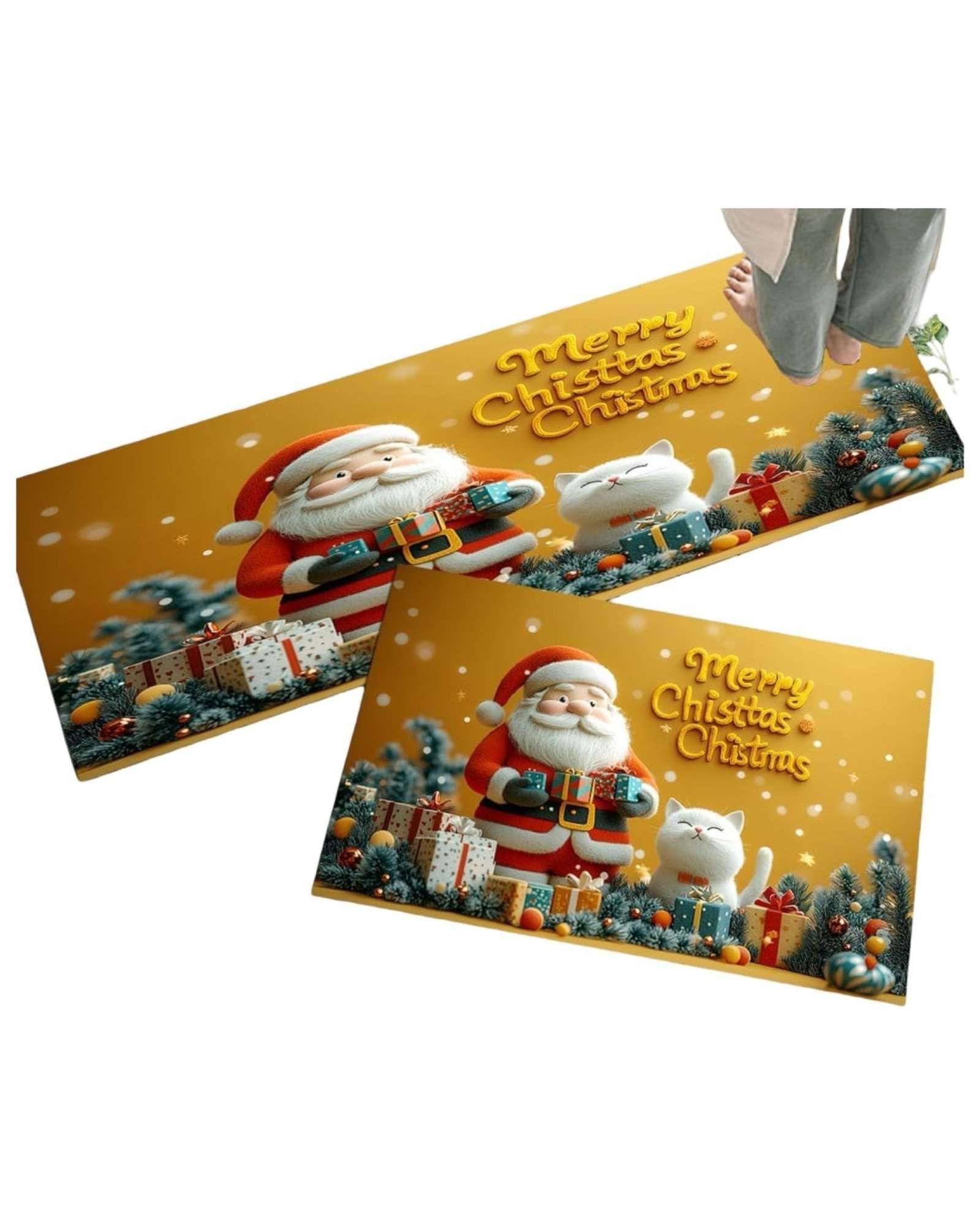 SET DE ALFOMBRA NAVIDEÑA PARA LA COCINA s01-2