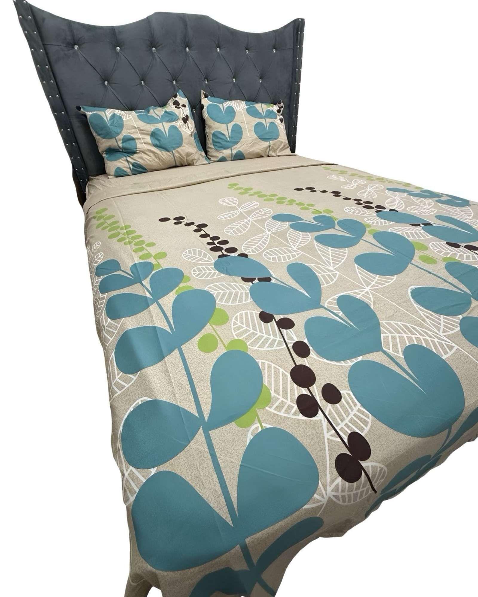 SABANA DE GÉNERO KING BEIGE CON HOJAS-2