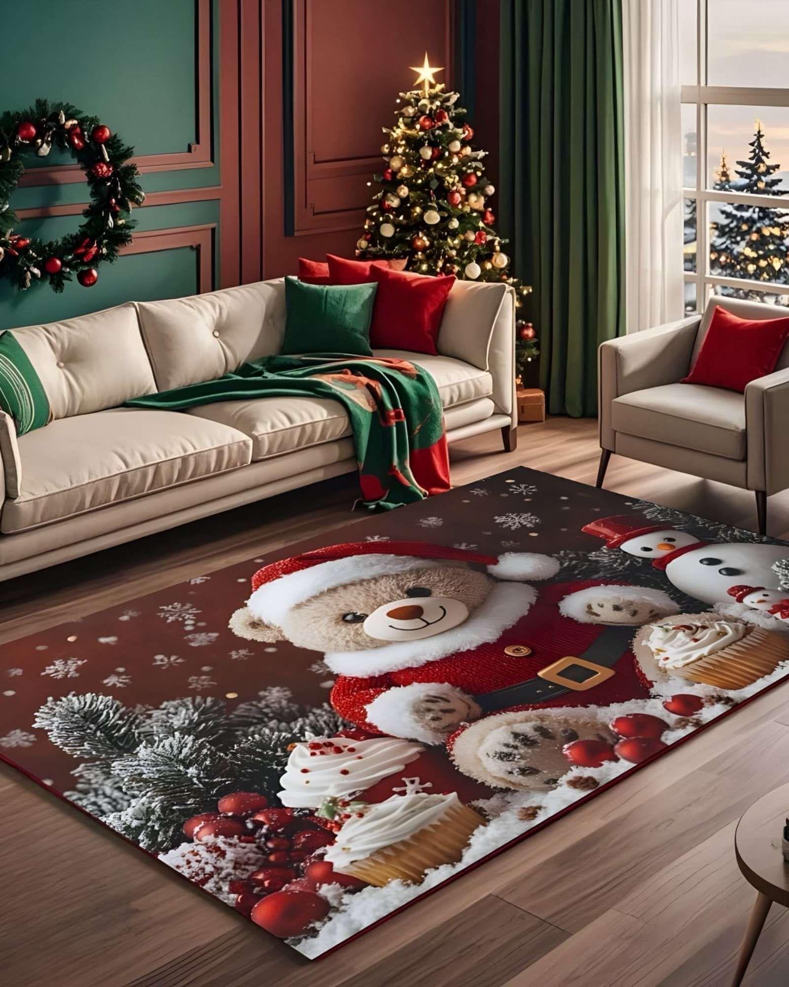 ALFOMBRA NAVIDEÑA PARA LIVING COMEDOR 180cm x 200 cm N09-3