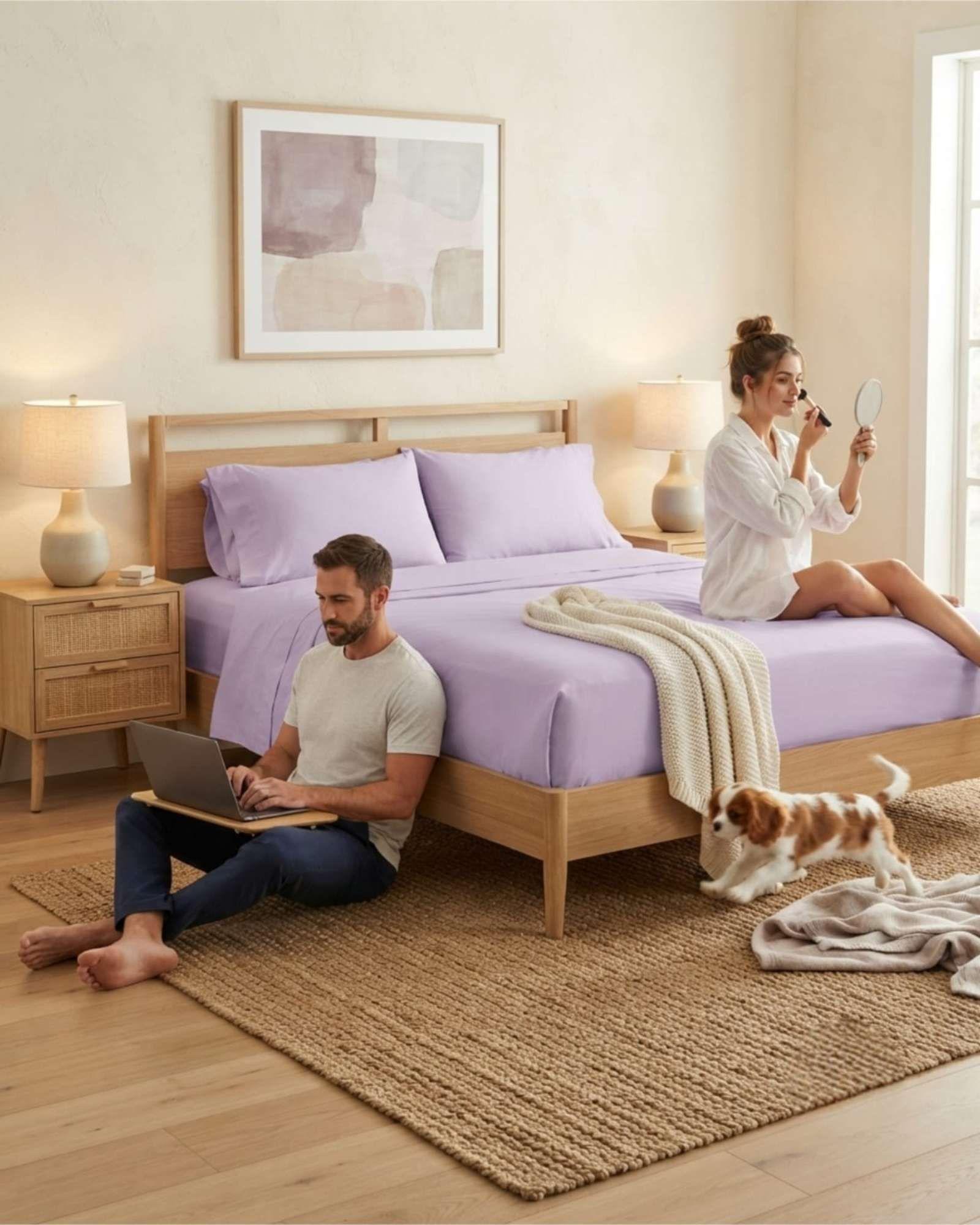 Juego De Sabanas Estilo De Revista Para Dormitorio King m1-3
