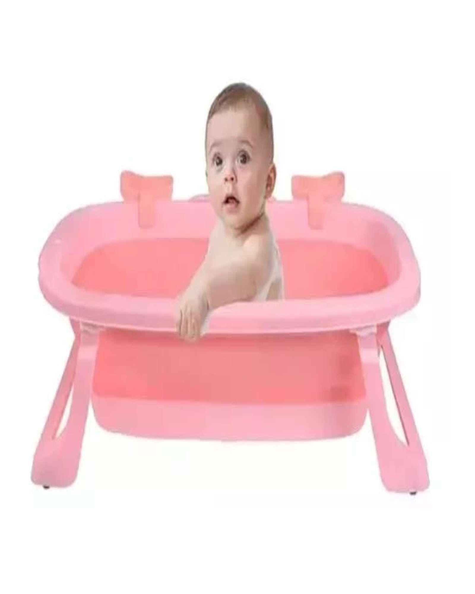 TINA BEBE BAÑERA PLEGABLE CANGREJO ROSA-4