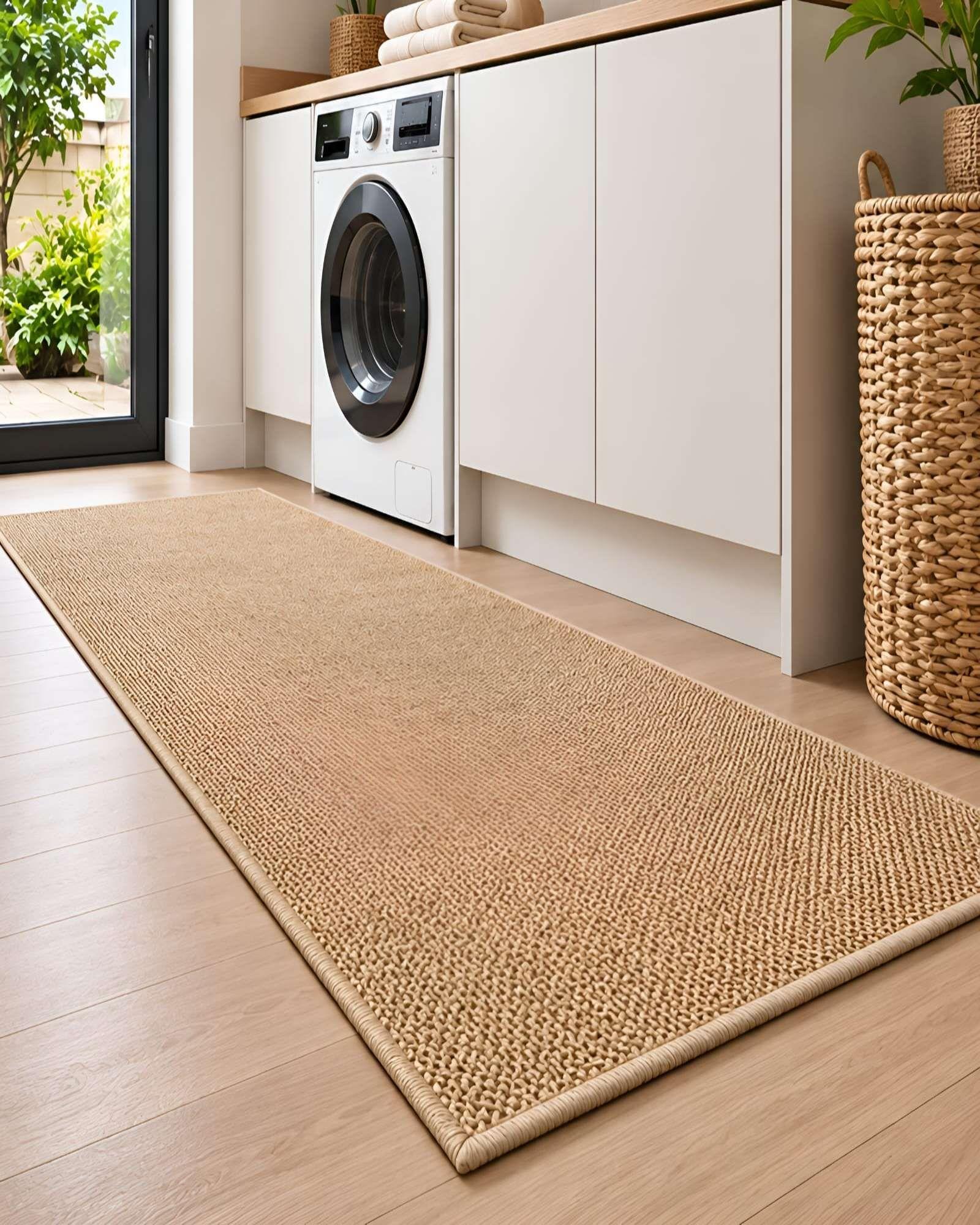 Alfombra Pasillera de Sisal Natural 60 x 200 cm | Antideslizante y Resistente 07-1