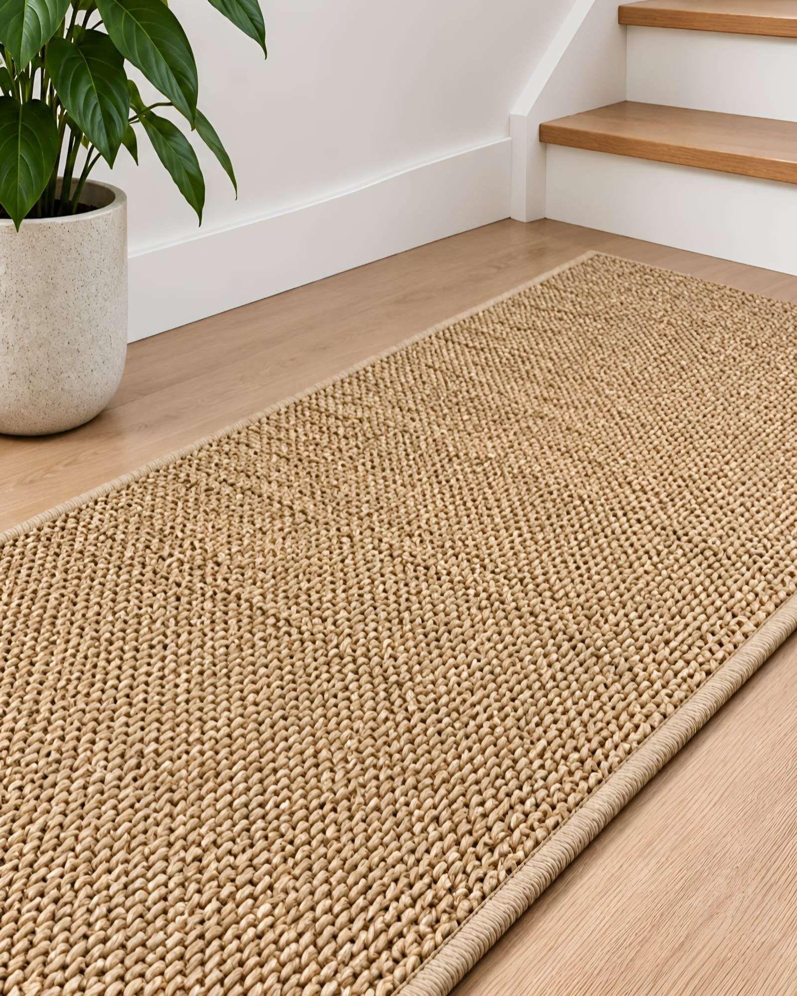 Alfombra Pasillera de Sisal Natural 60 x 200 cm | Antideslizante y Resistente 07-3