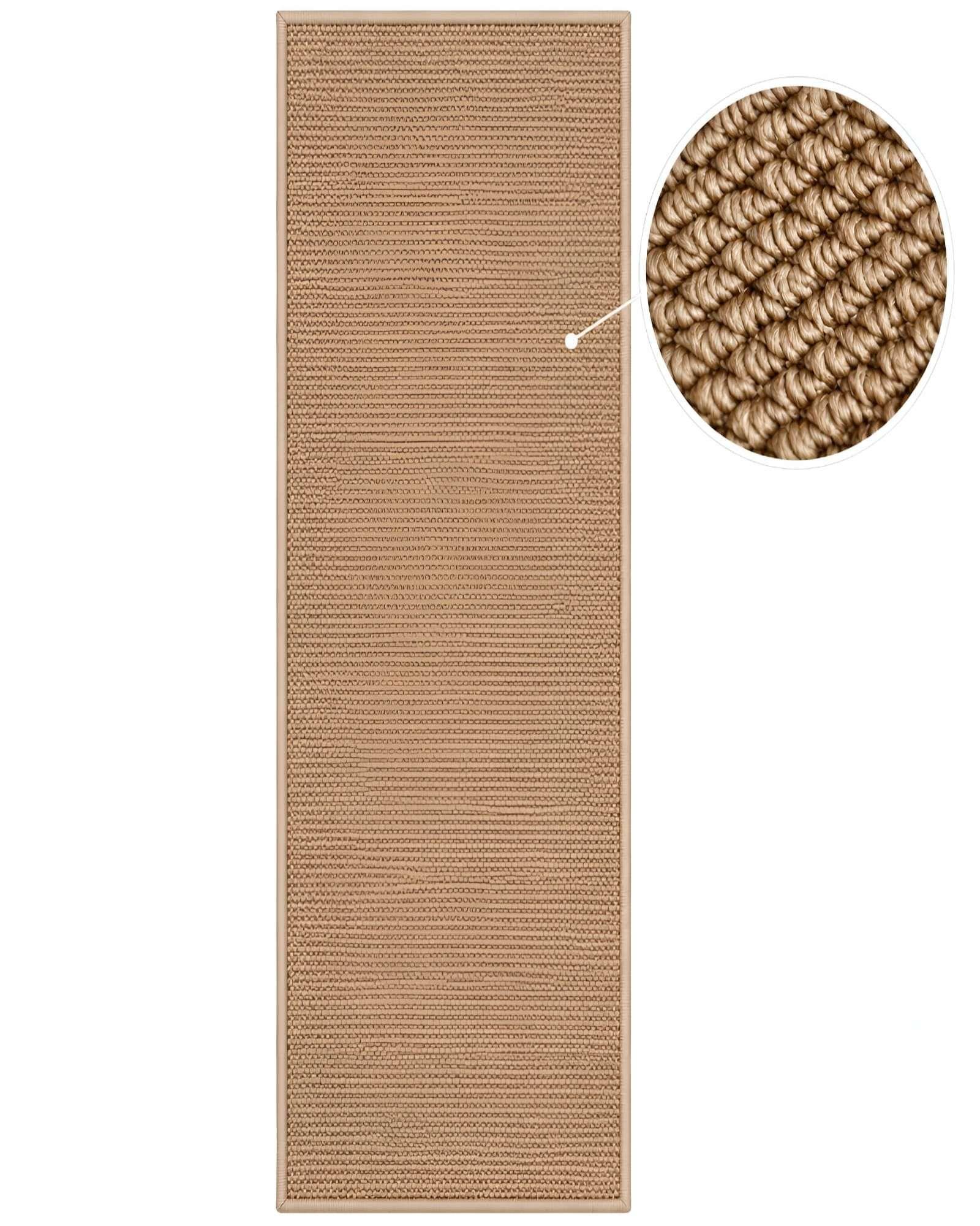 Alfombra Pasillera de Sisal Natural 60 x 200 cm | Antideslizante y Resistente 07-5