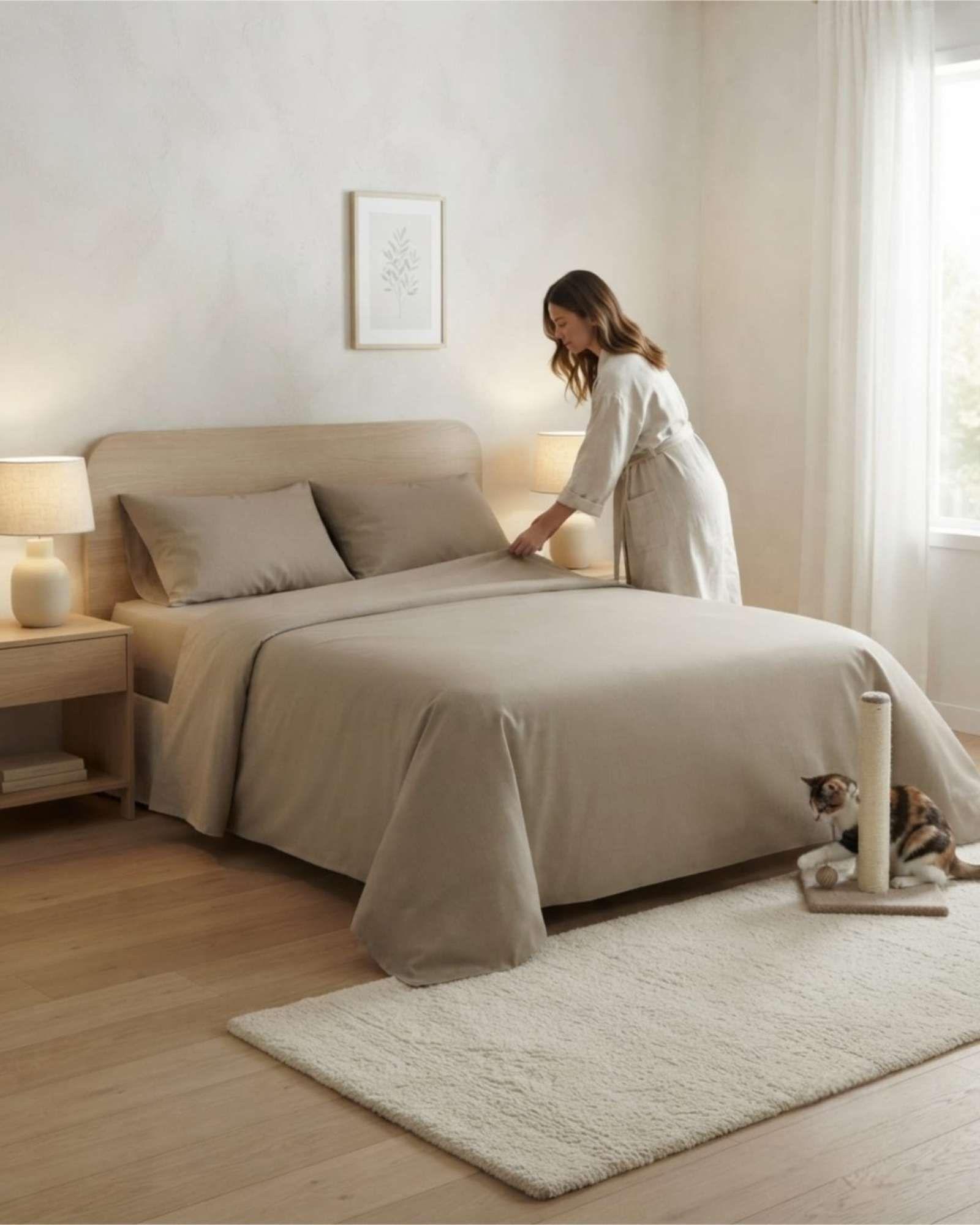 Juego De Sabanas Estilo De Revista Para Dormitorio 2 Plazas m8-1