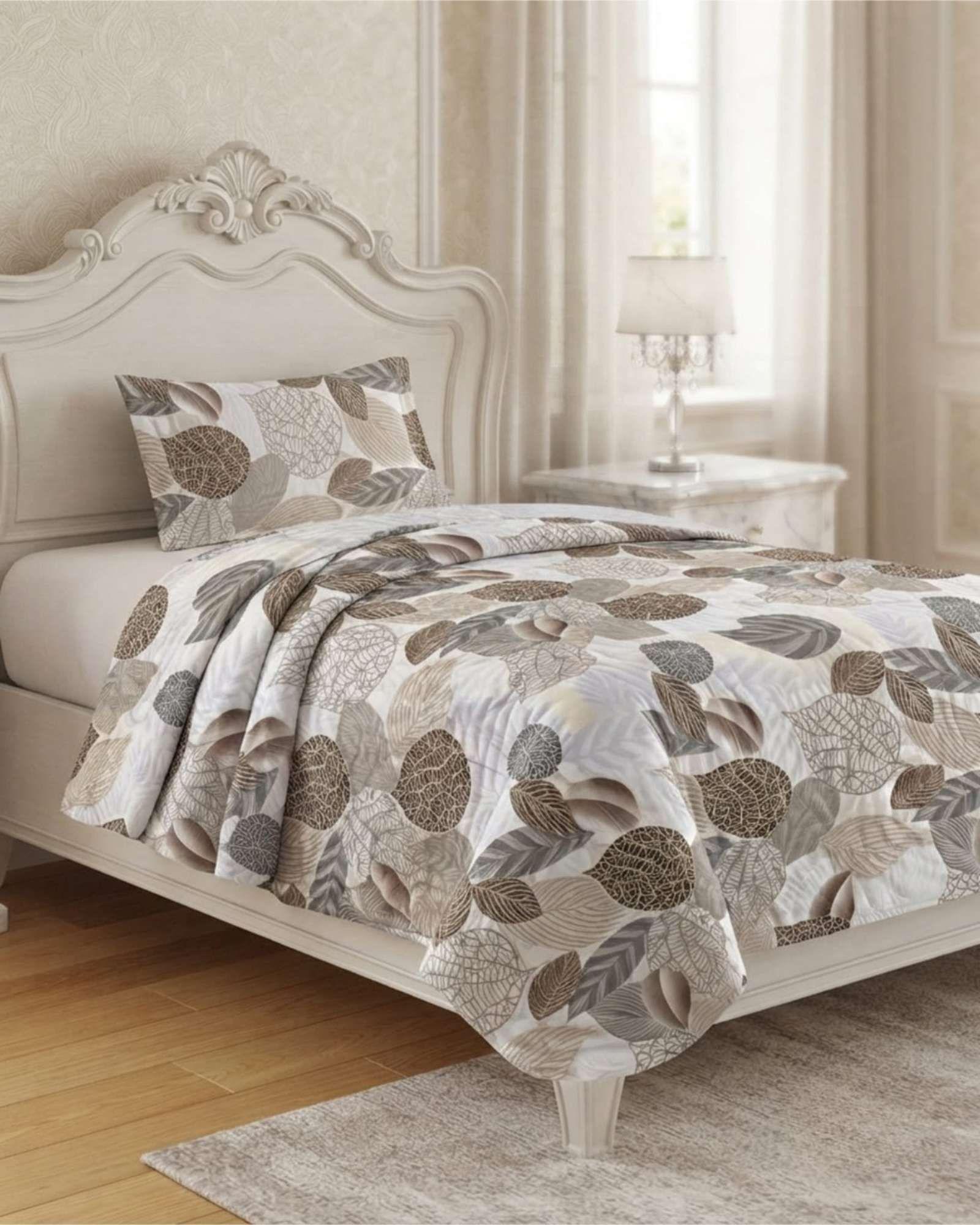 Cubrecama Quilt de Verano 1.5 Plazas Delgado + 1 Almohada 02-0