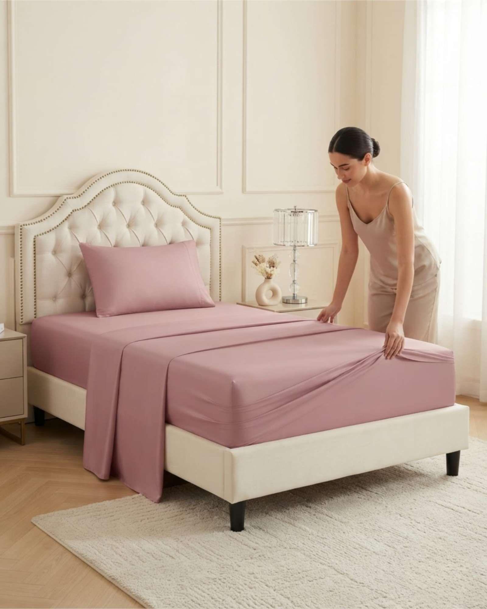 Sabanas King De 500 Hilos Calidad Hotelera Y Ajuste Perfecto m6-3