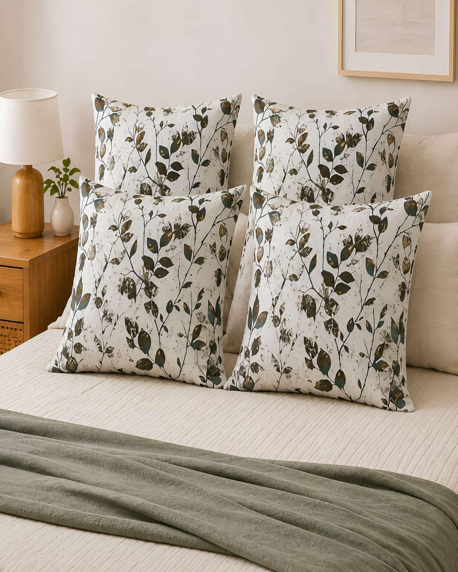 Set 2 Fundas De Cojin Estilo Botanico De Alta Calidad m3-2