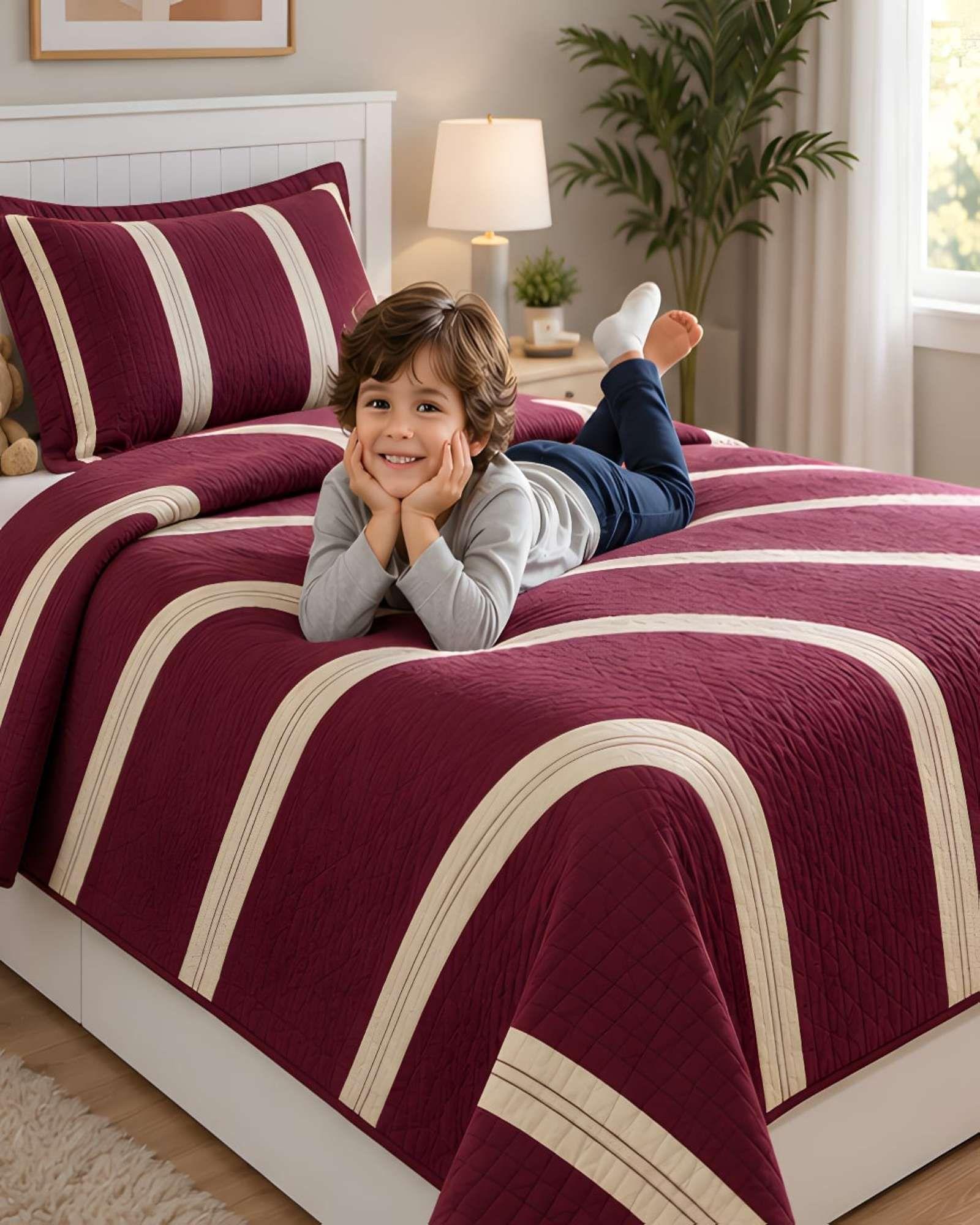 Quilt 1.5 Plazas 180x230 cm + Funda de Almohada-0