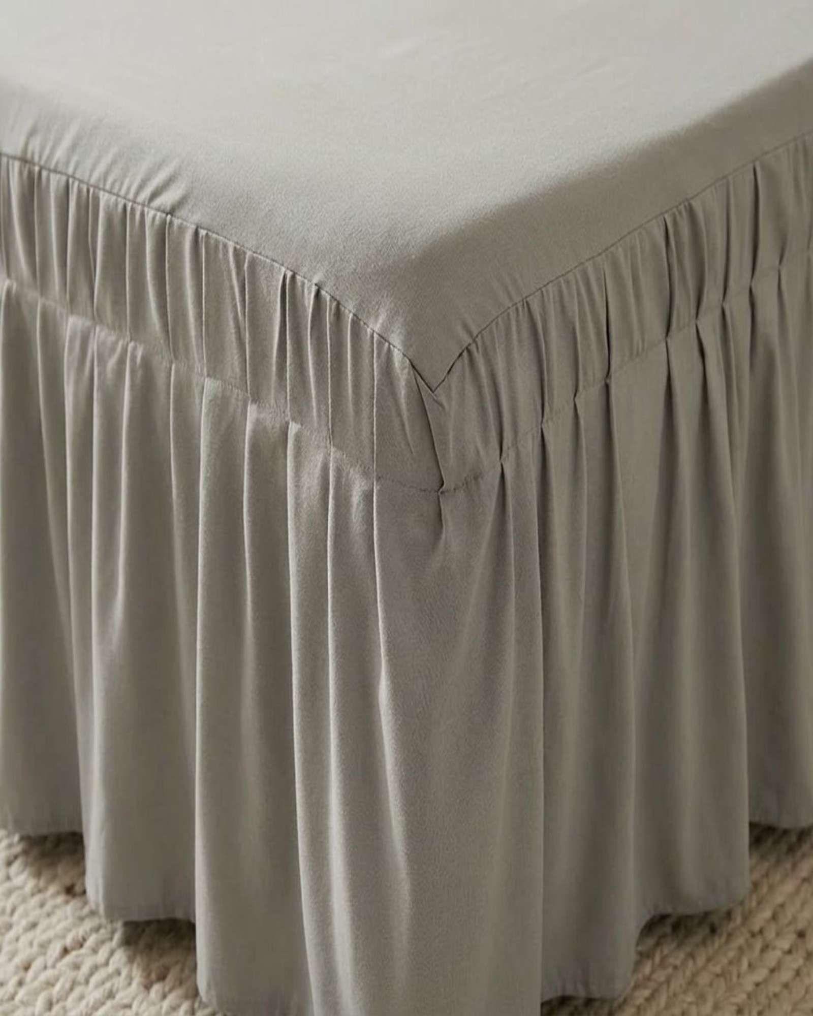 Faldon de Cama con Plisado Elegante Super King m5-2