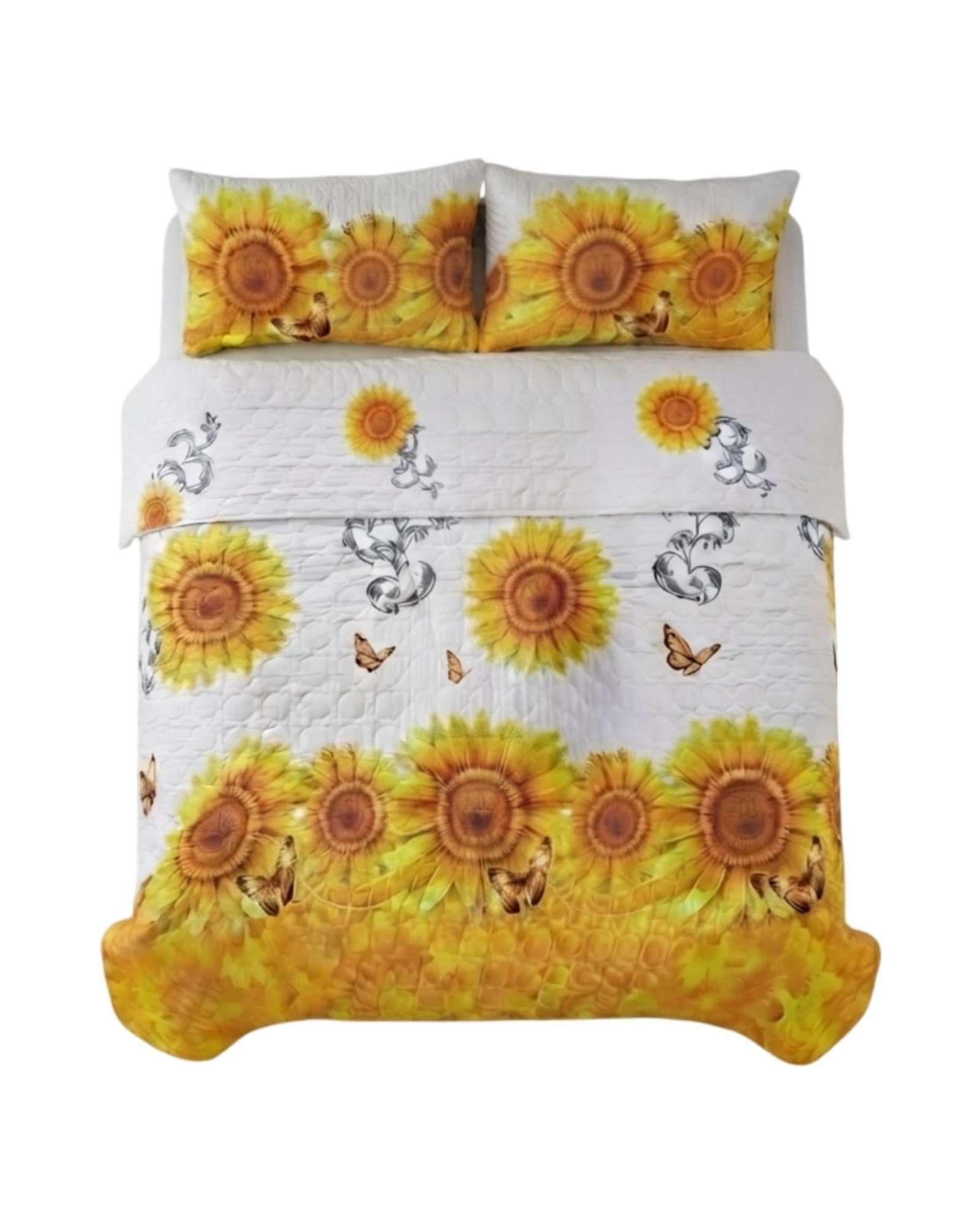 Cubrecama Quilt de Verano King Delgado Ultra Liviano + 2 Almohadas 03-5