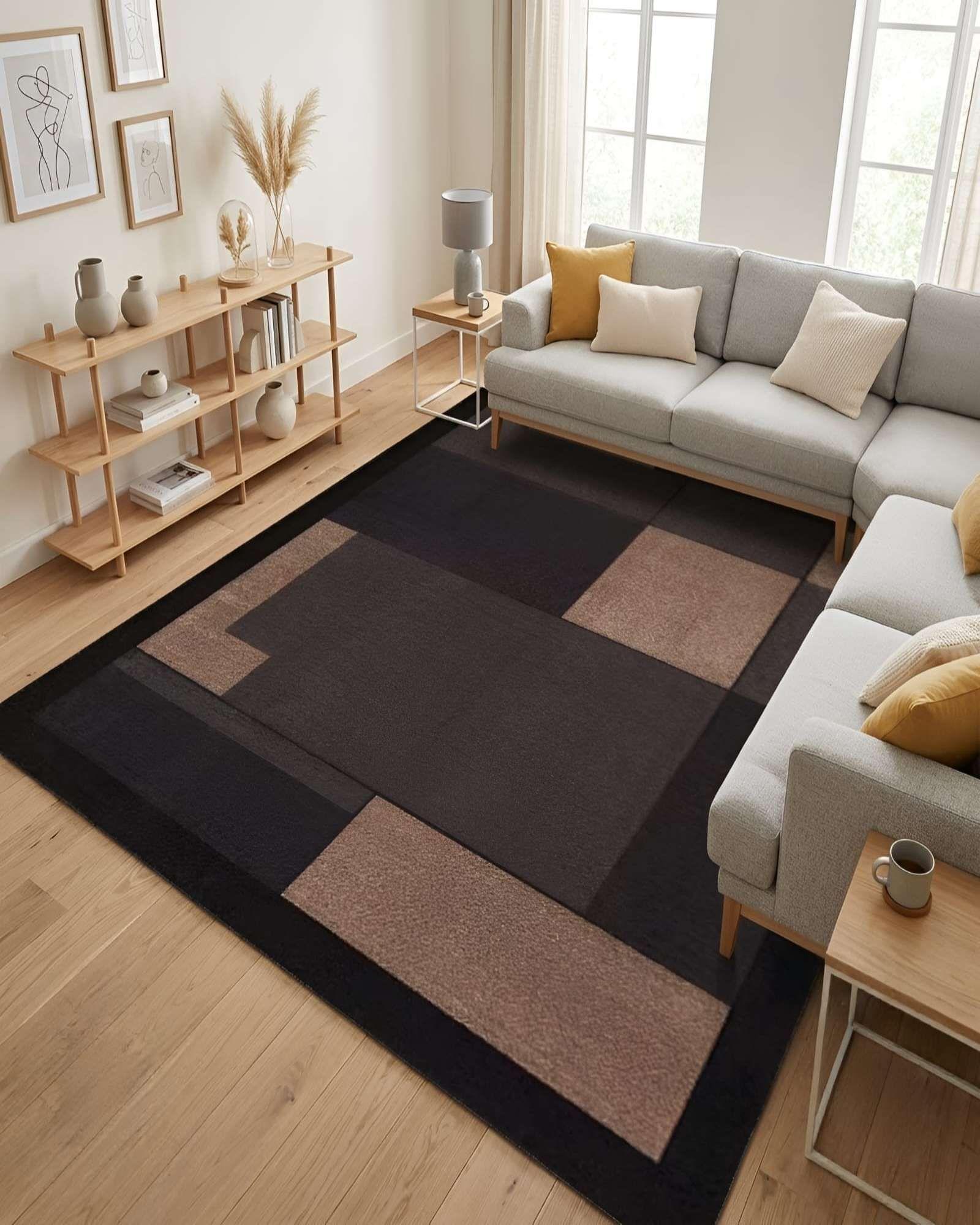 Alfombra de Diseño Geométrico (160x200 cm) Elegancia y Confort para tu Hogar 04-3