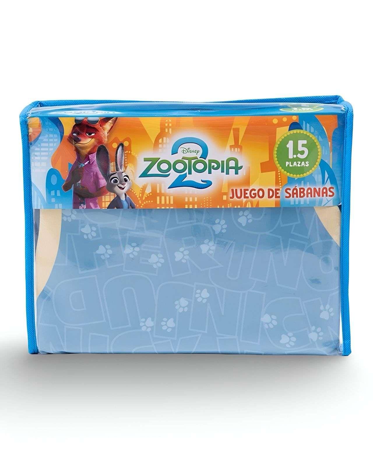 Sabanas infantil Zootopia plaza y media Mashini -3