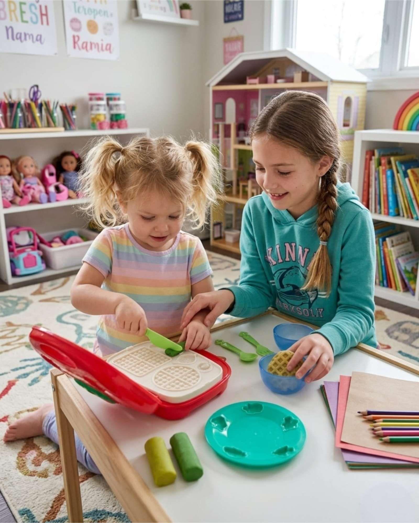 Set Wafflera De Juguete Con Vajilla Y Plasticinas Infantiles-2