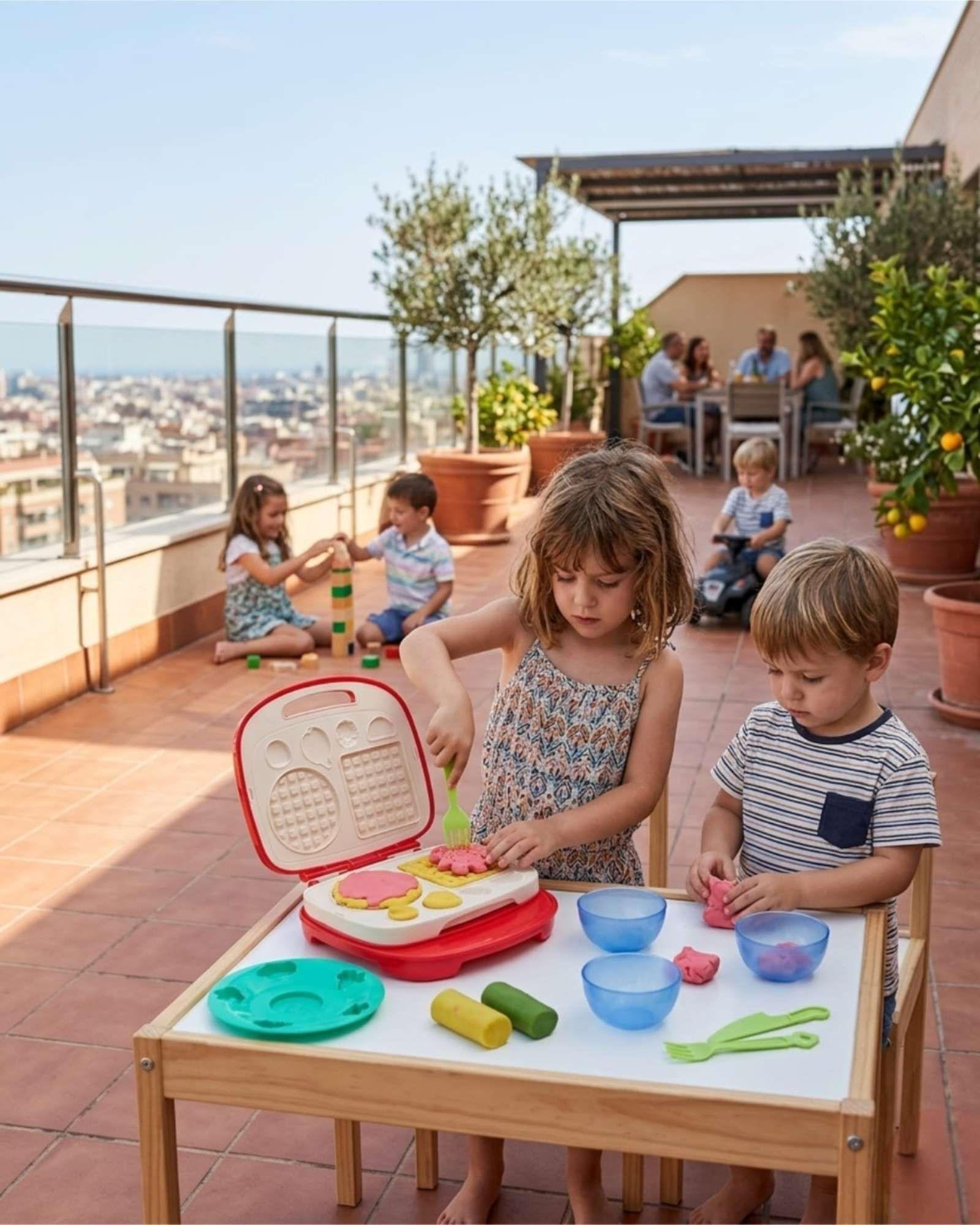 Set Wafflera De Juguete Con Vajilla Y Plasticinas Infantiles-4