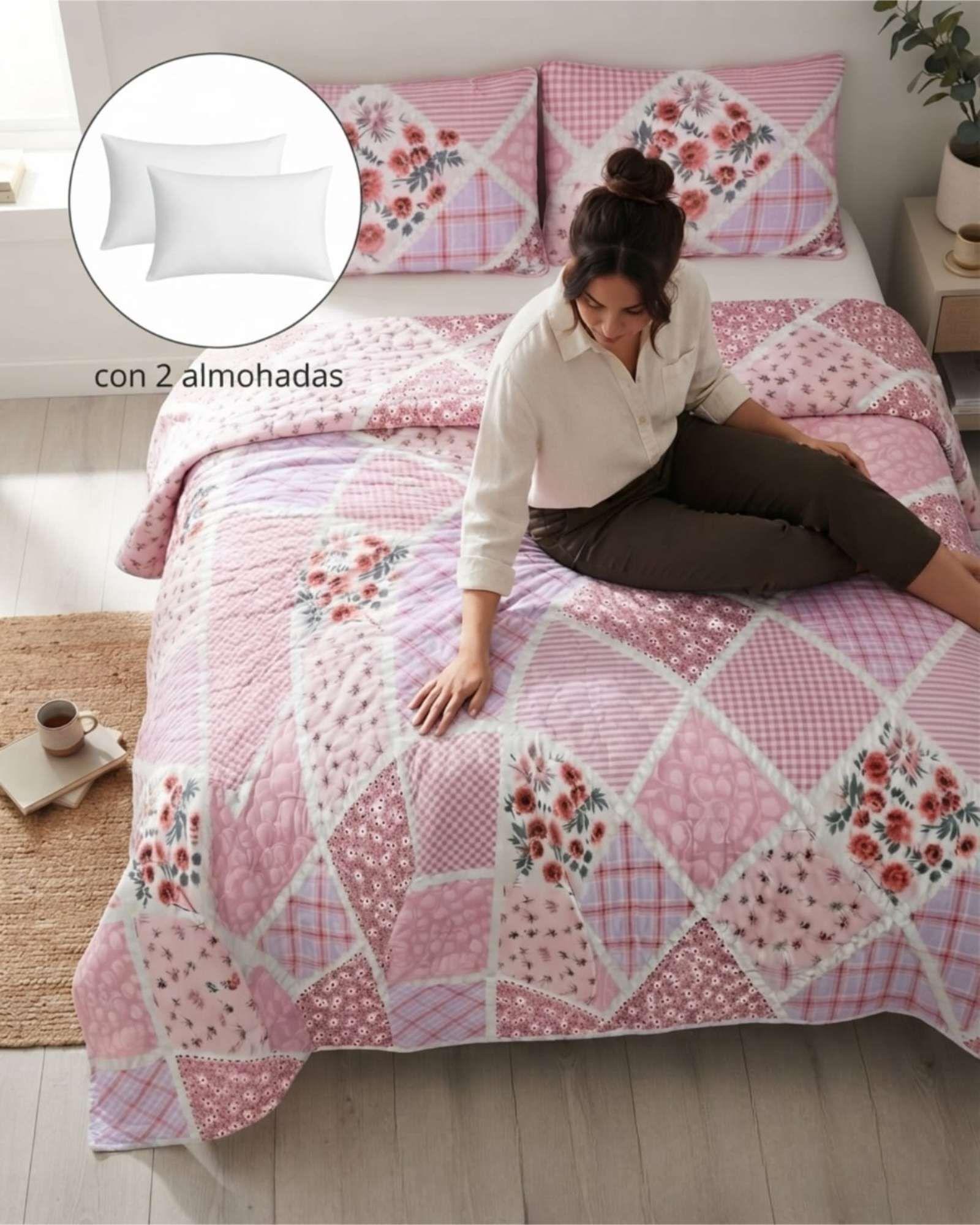Quilt De Verano King Mas Almohadas Transpirable Y Suave m17-3