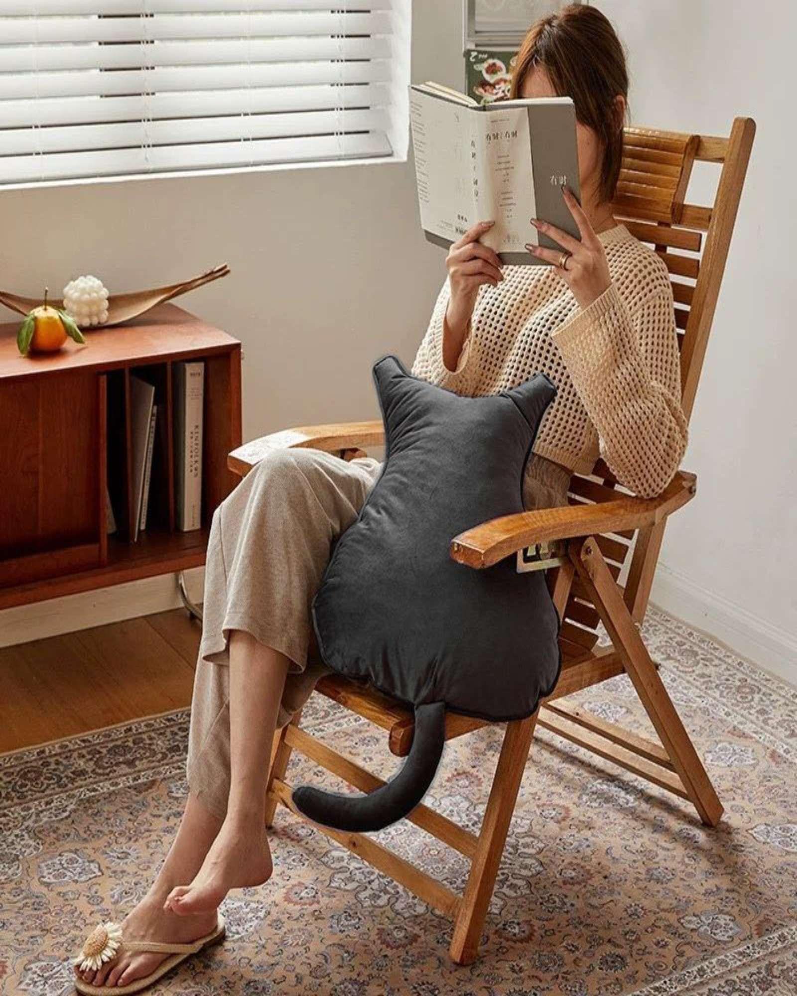 Cojin Almohada de Gato Extra Suave para decorar o apego para niños Gris 01-2