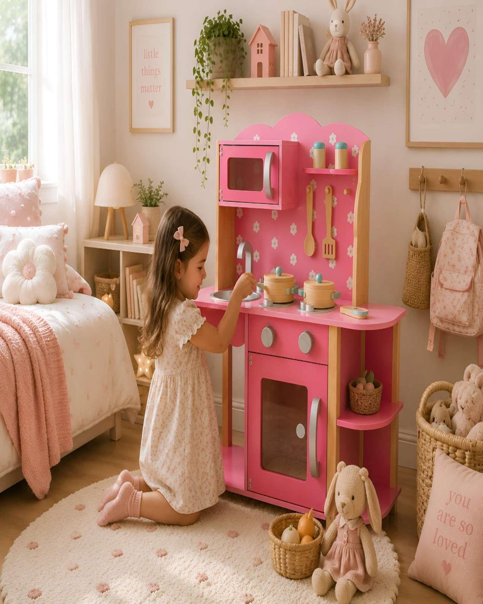 Cocina Infantil de Madera Estilo Vintage-1