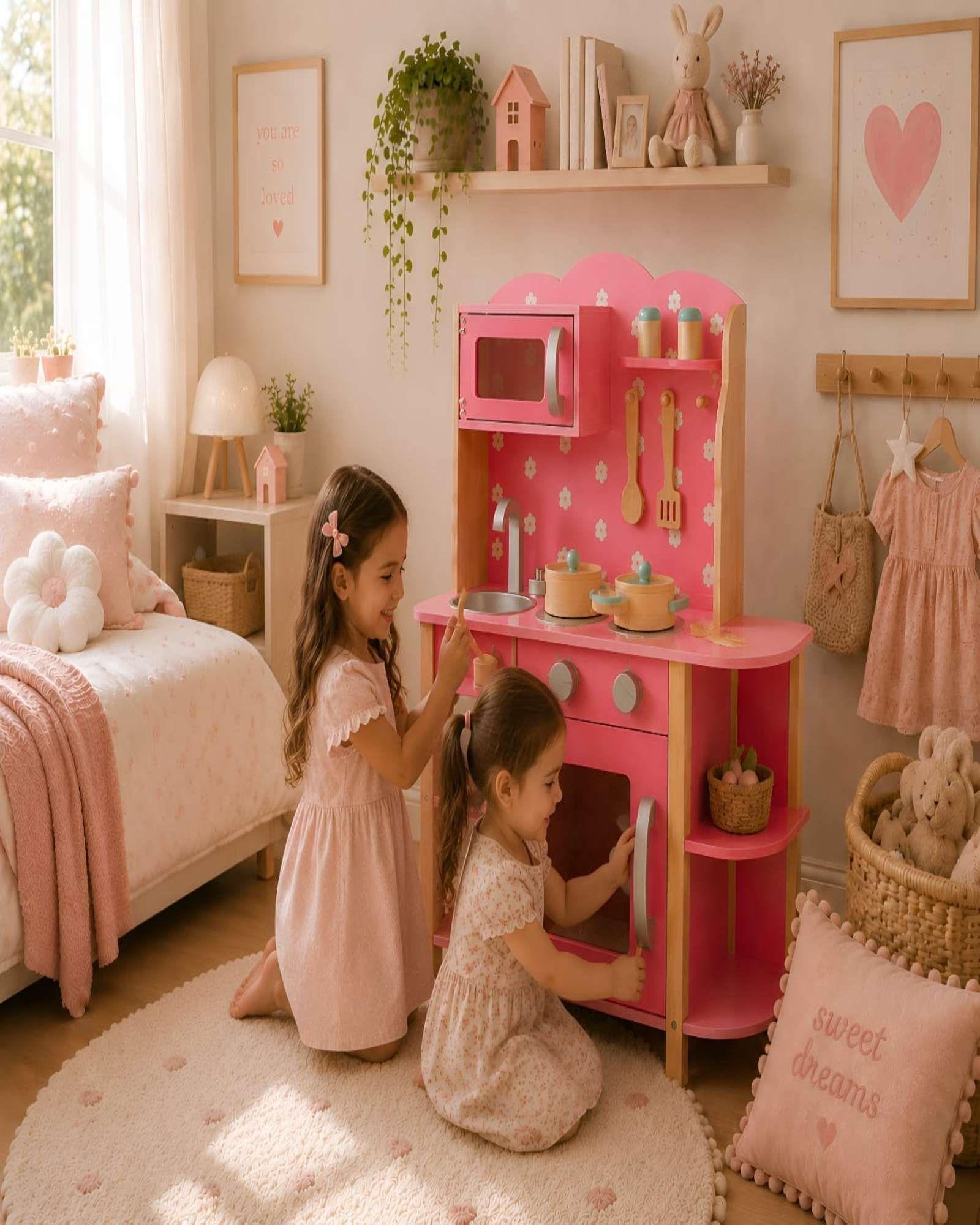 Cocina Infantil de Madera Estilo Vintage-2