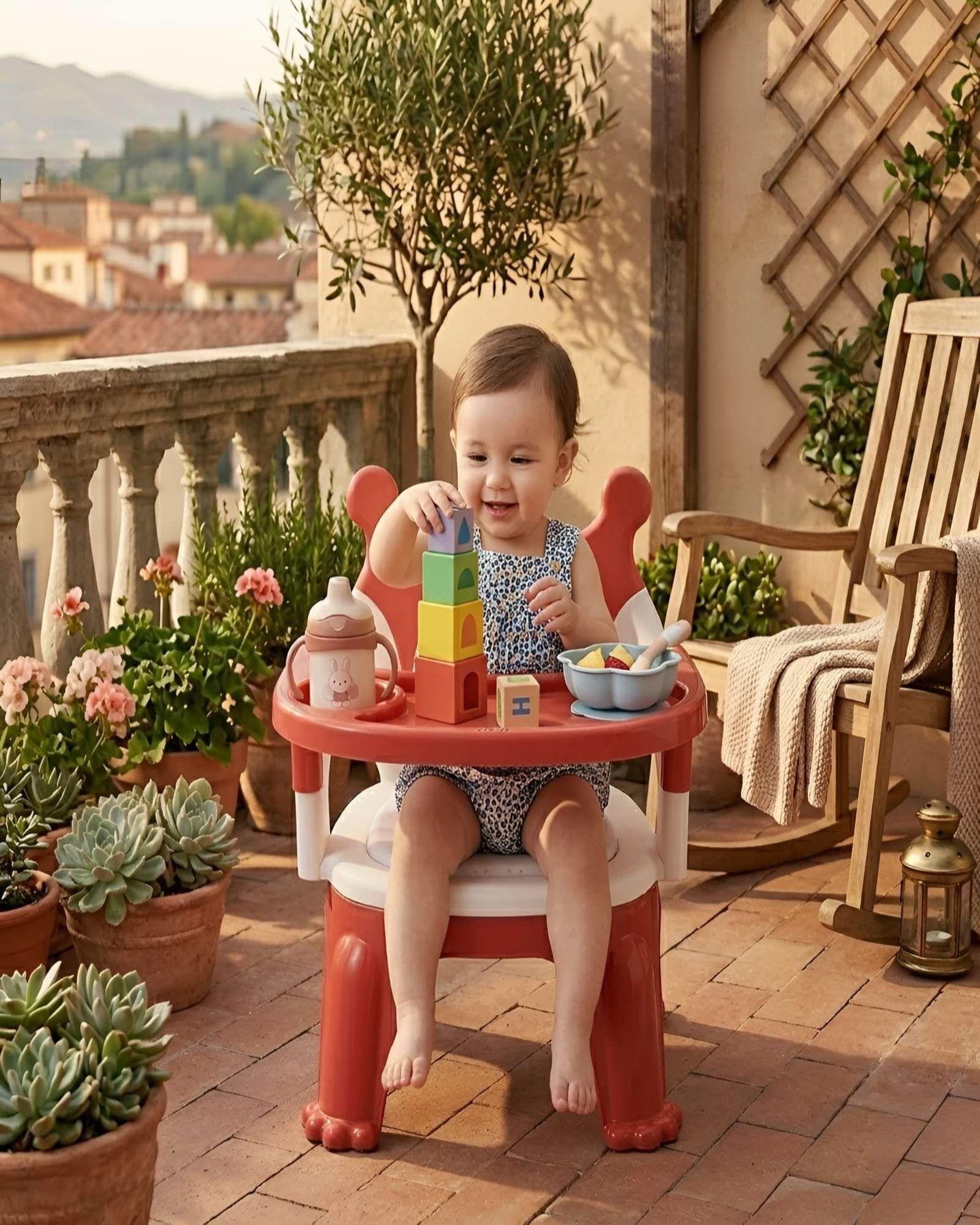 Silla De Comer Portátil para Bebés y Centro De Actividades S2-4