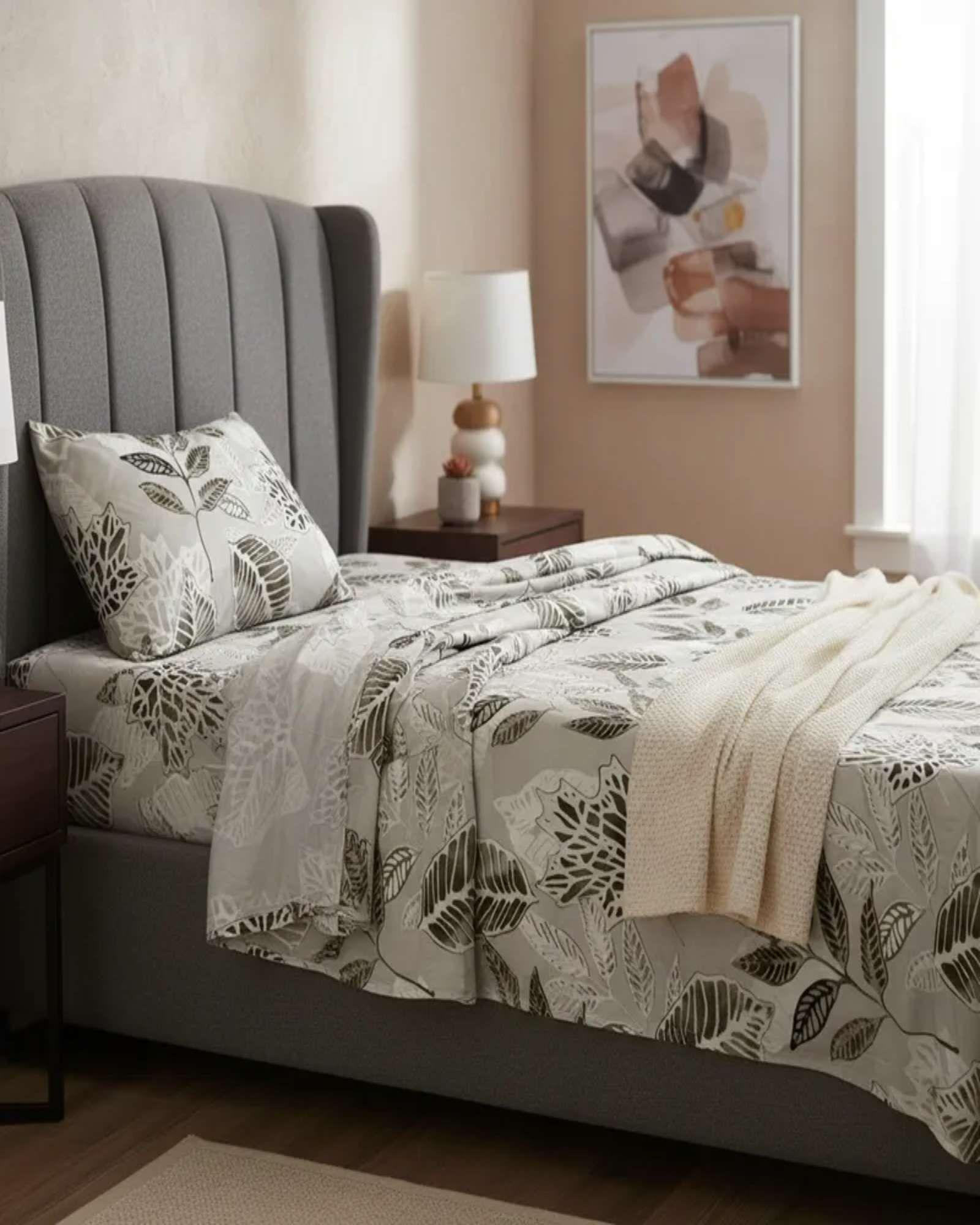 Juego de Sábanas plaza y media 100% Poliéster S04-4