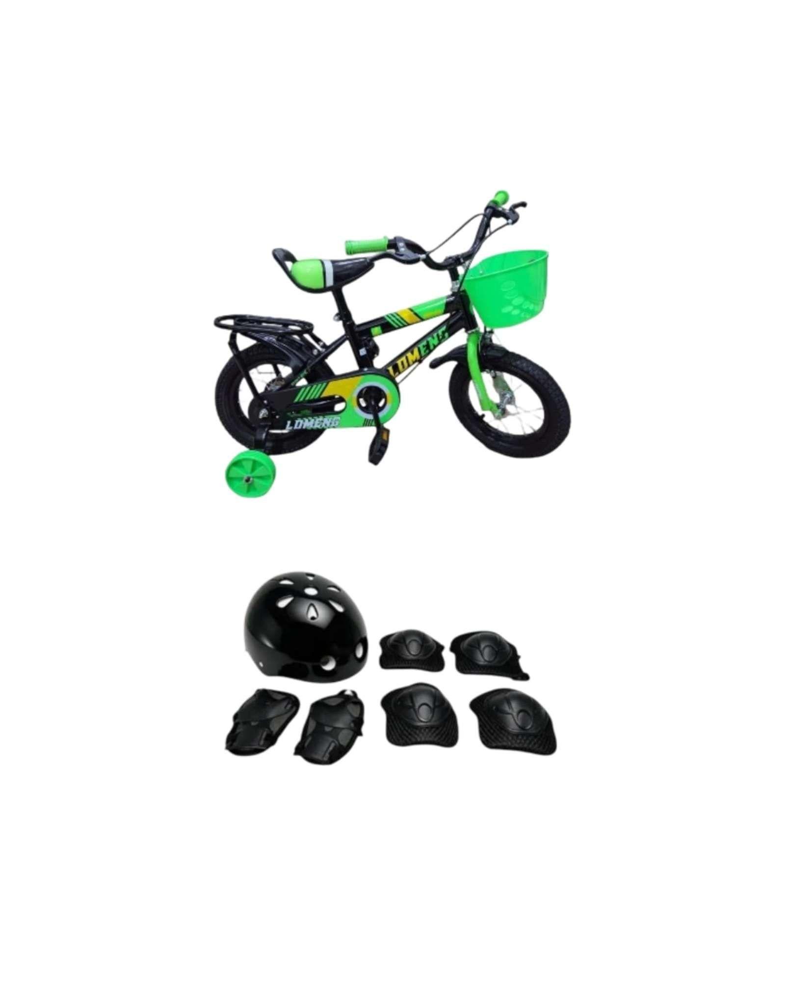 Bicicleta Para Niños Aro 14 Con Kit De Protección Y Casco 04-5