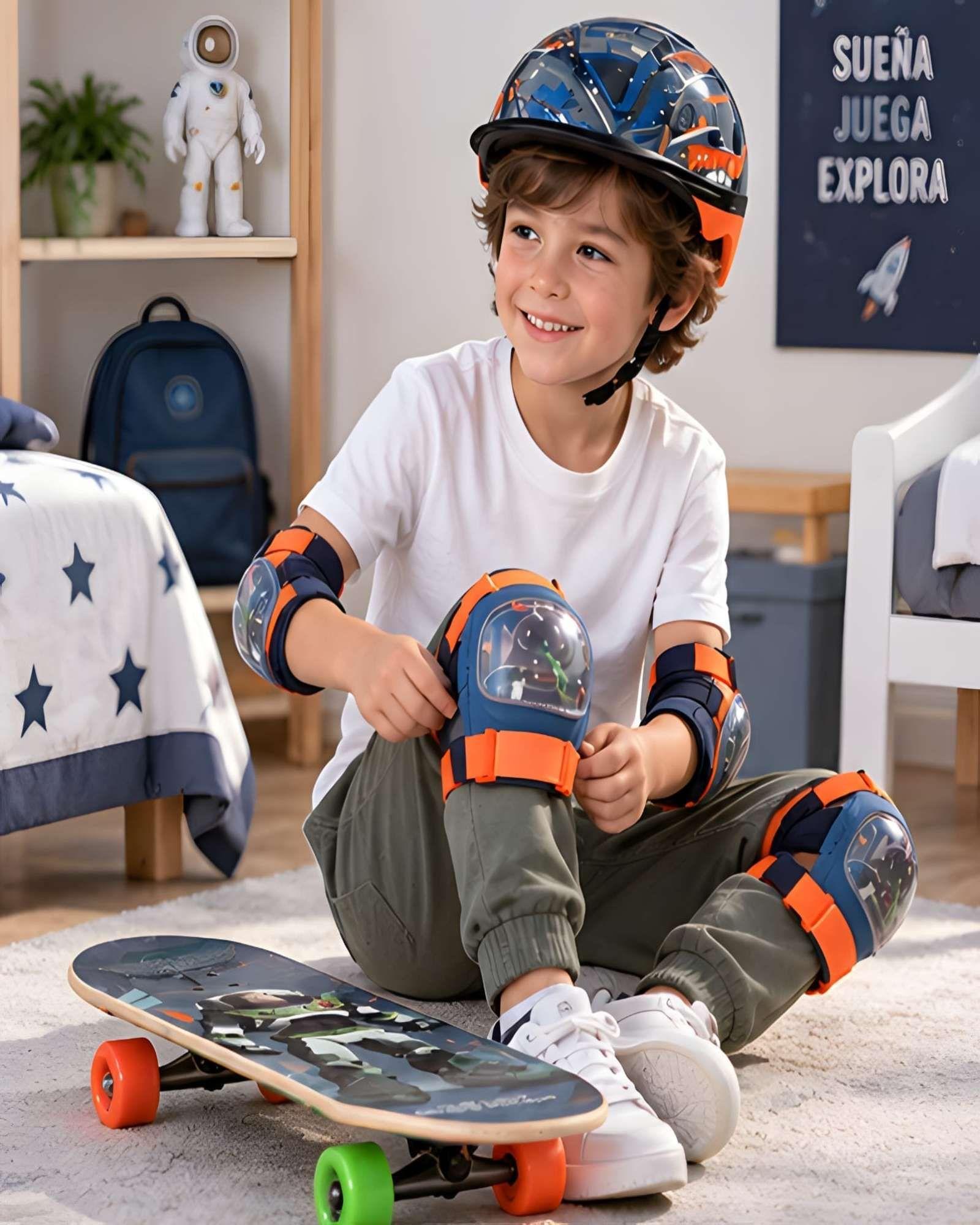 Kit Patineta Infantil Con Casco Y Kit Seguridad 02-3
