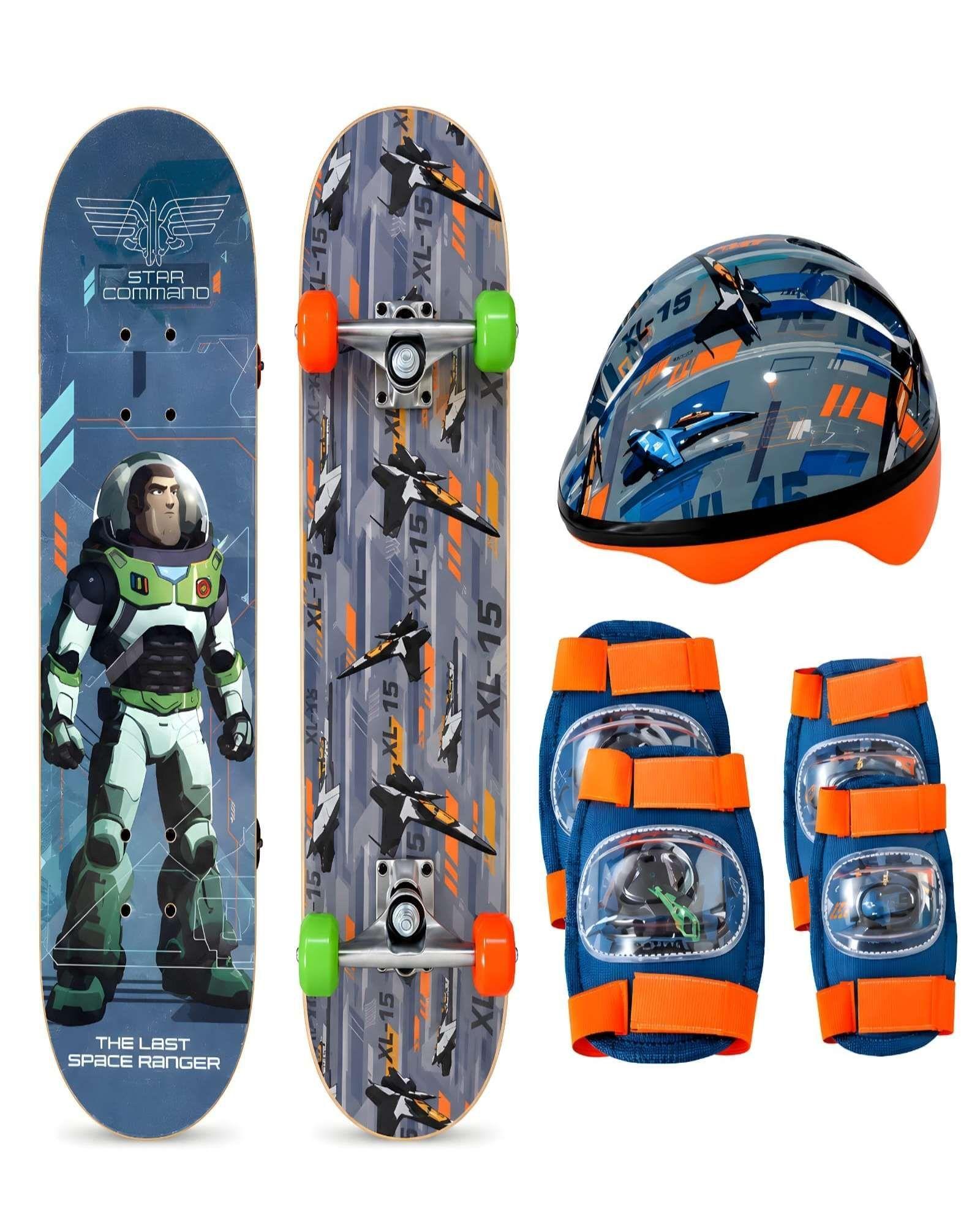 Kit Patineta Infantil Con Casco Y Kit Seguridad 02-4