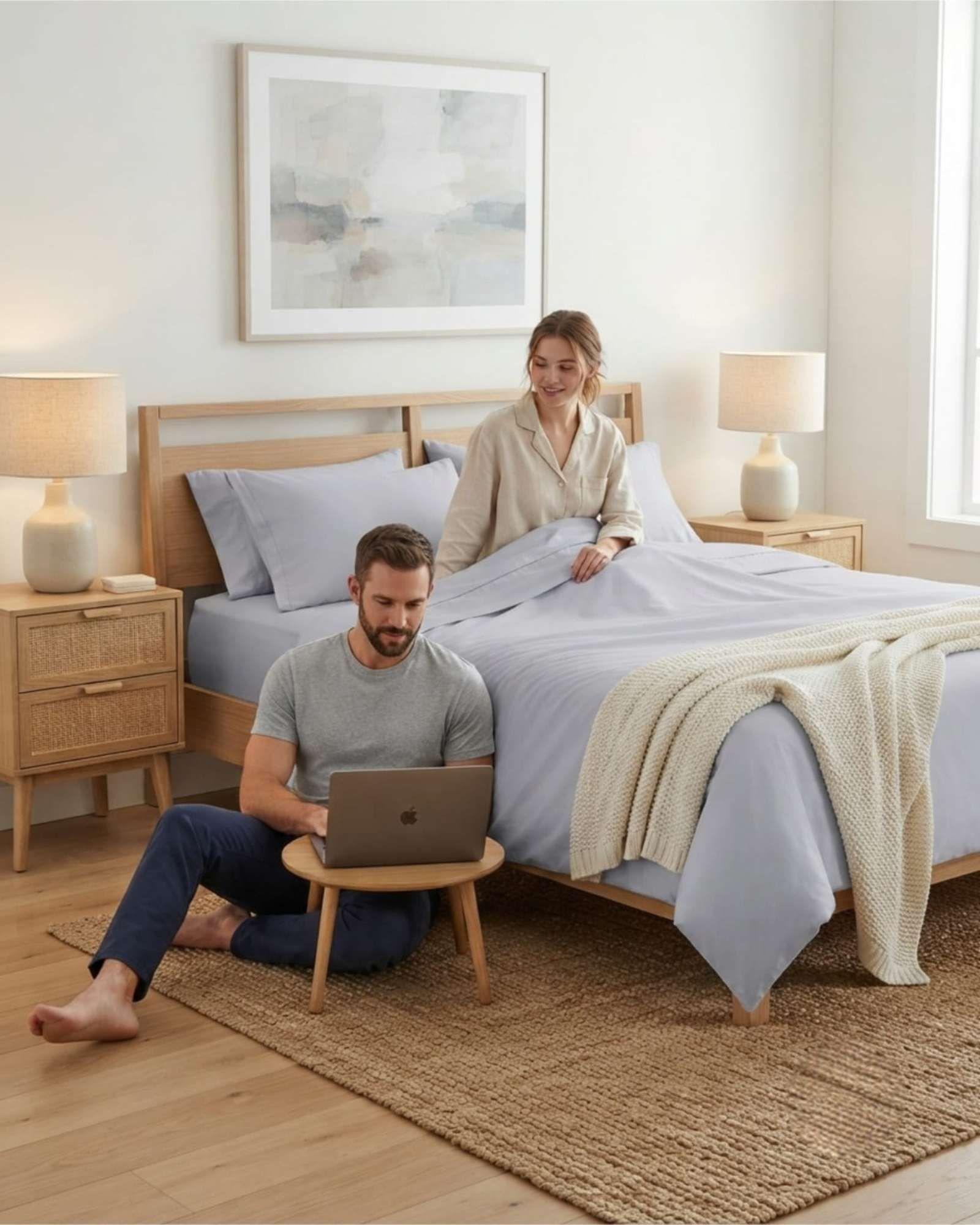 Juego De Sabanas Estilo De Revista Para Dormitorio King m4-2