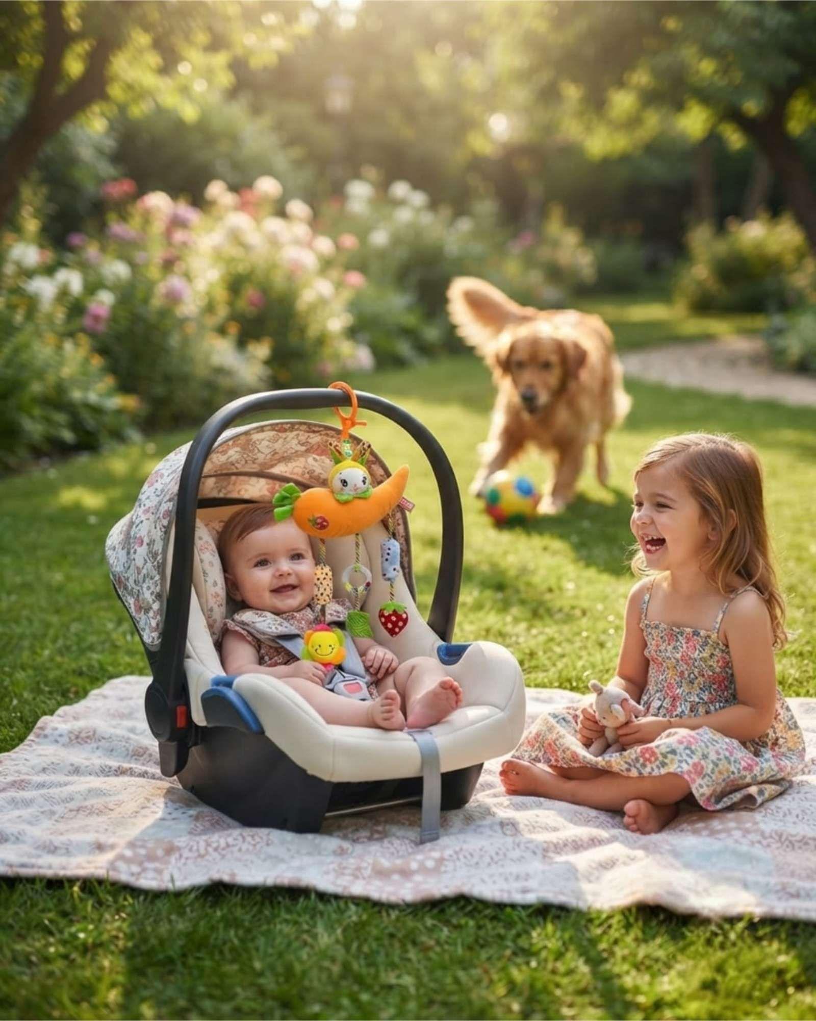 Juguete Colgante Estimulación Para Coche y Cuna Bebés Sonajero 04-2