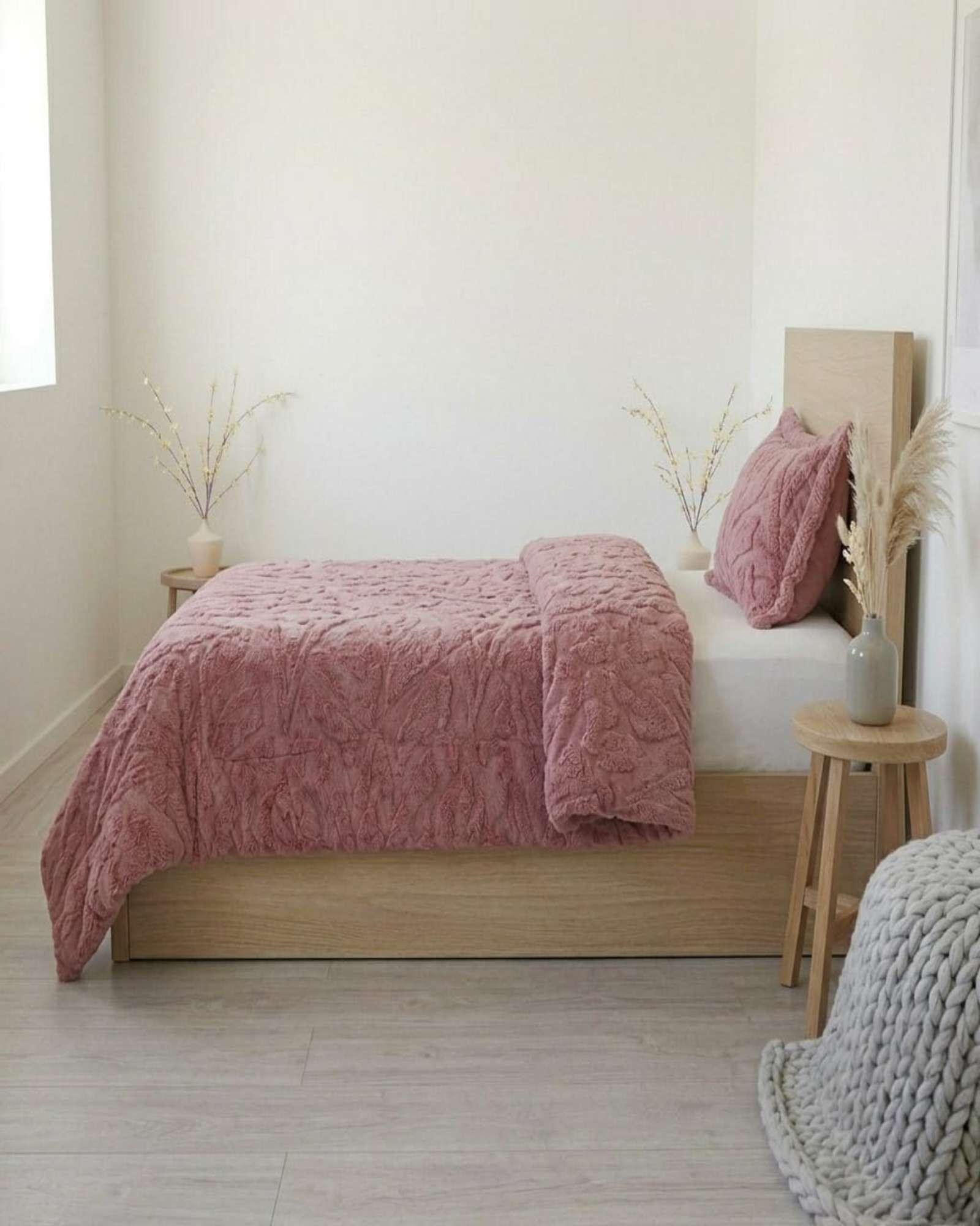 Cubrecama Plaza y Media Invierno Sherpa Jacquard Extra SuaveDeluxe D5-1