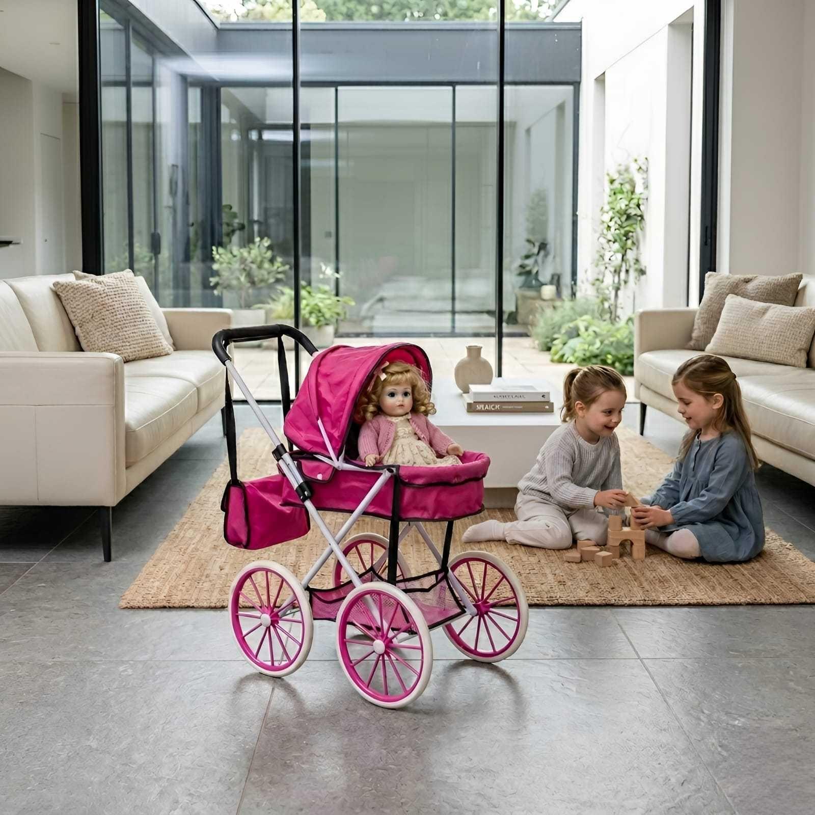 Coche De Paseo Para Muñecas Diseño Clásico + Bolso Accesorios A5-3