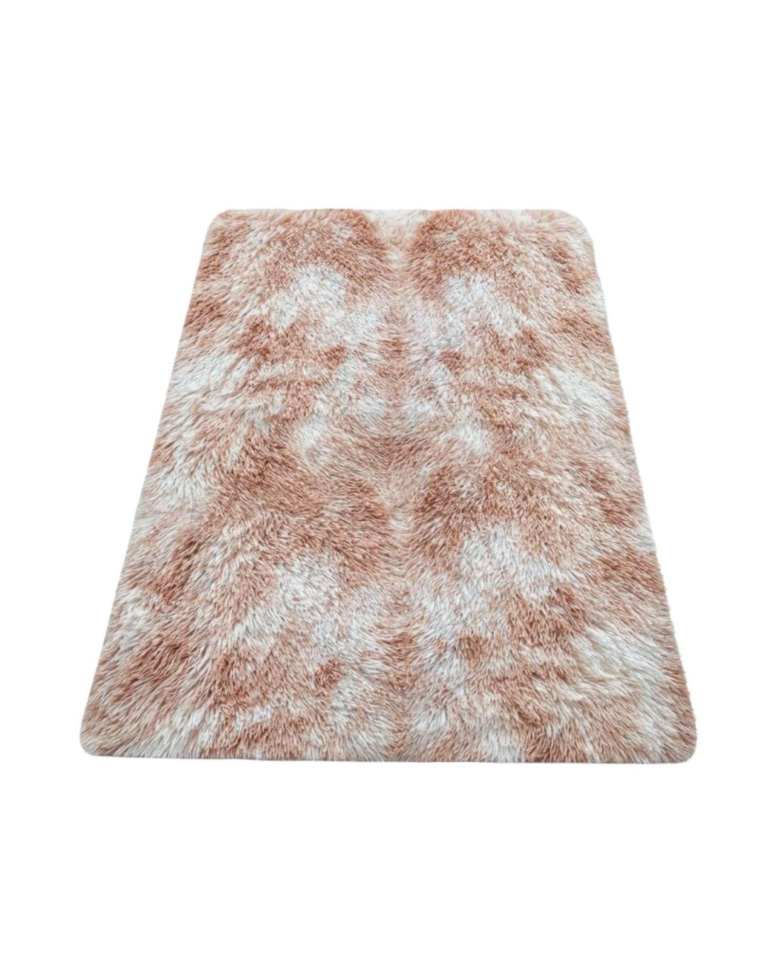 Alfombra Shaggy Peluda Extra Suave VERANO / INVIERNO 300 x 200 cm  Beige Jaspeado-4