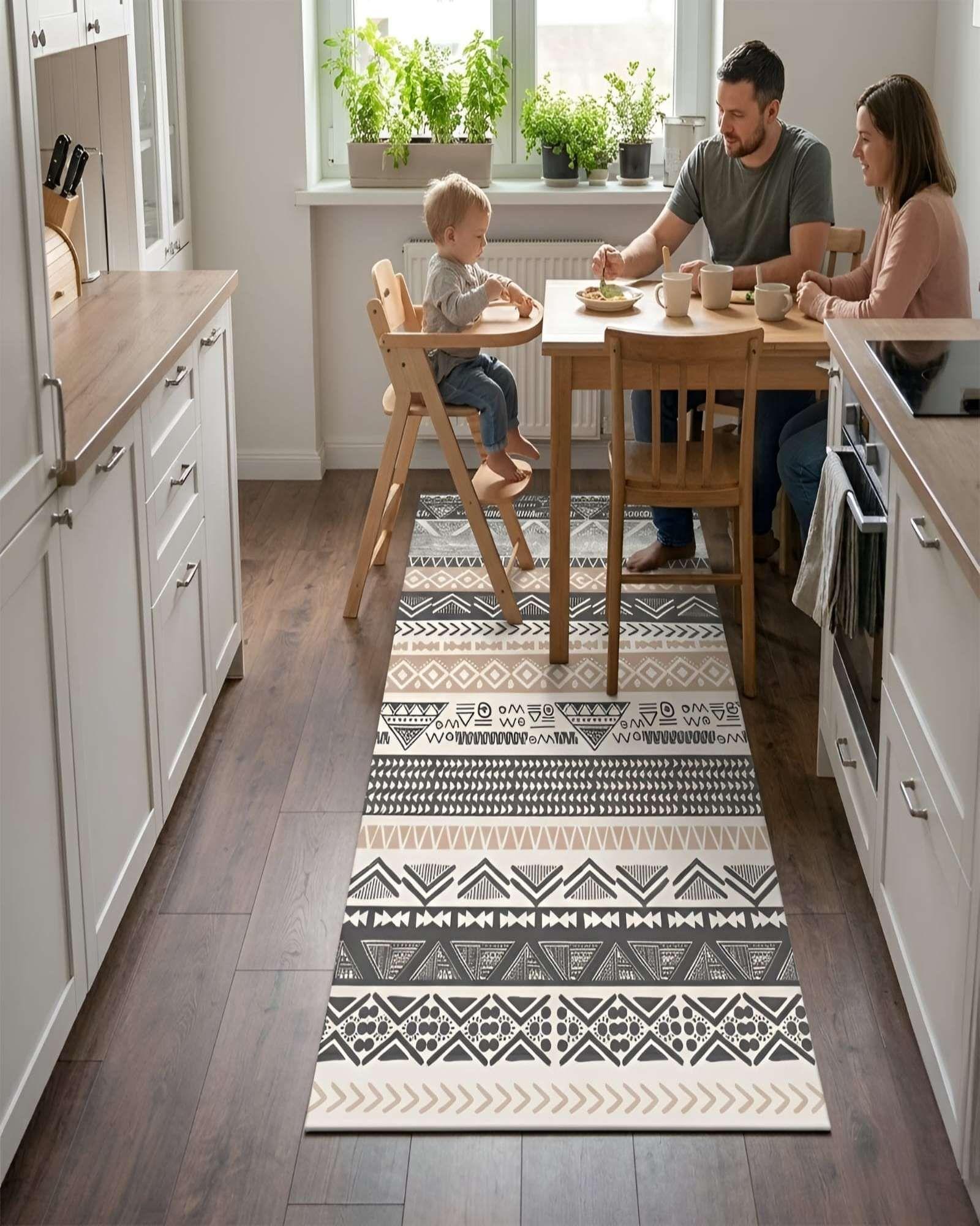 Alfombra Pasillera Decorativa 60x180 cm Estilo Contemporáneo 06-2