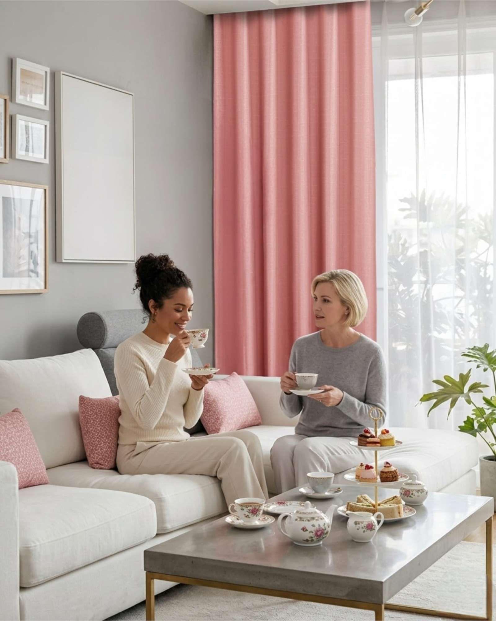 Set de Cortinas Blackout Engomadas Modernas de Lujo m12-4