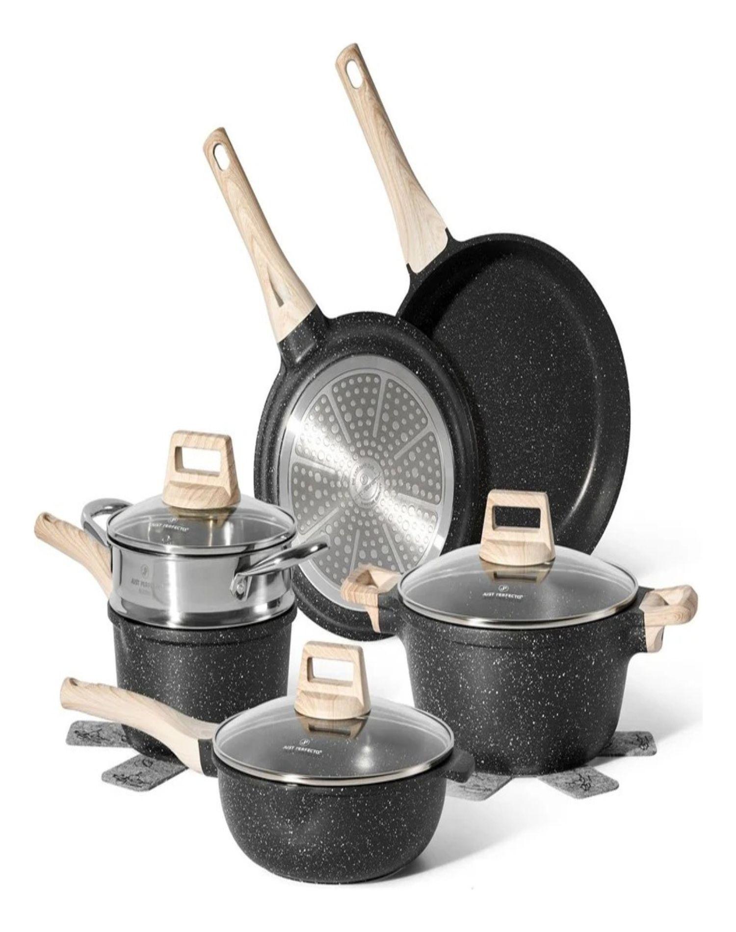 Set Ollas Antiadherentes Granito Profesional 9 Piezas B-0