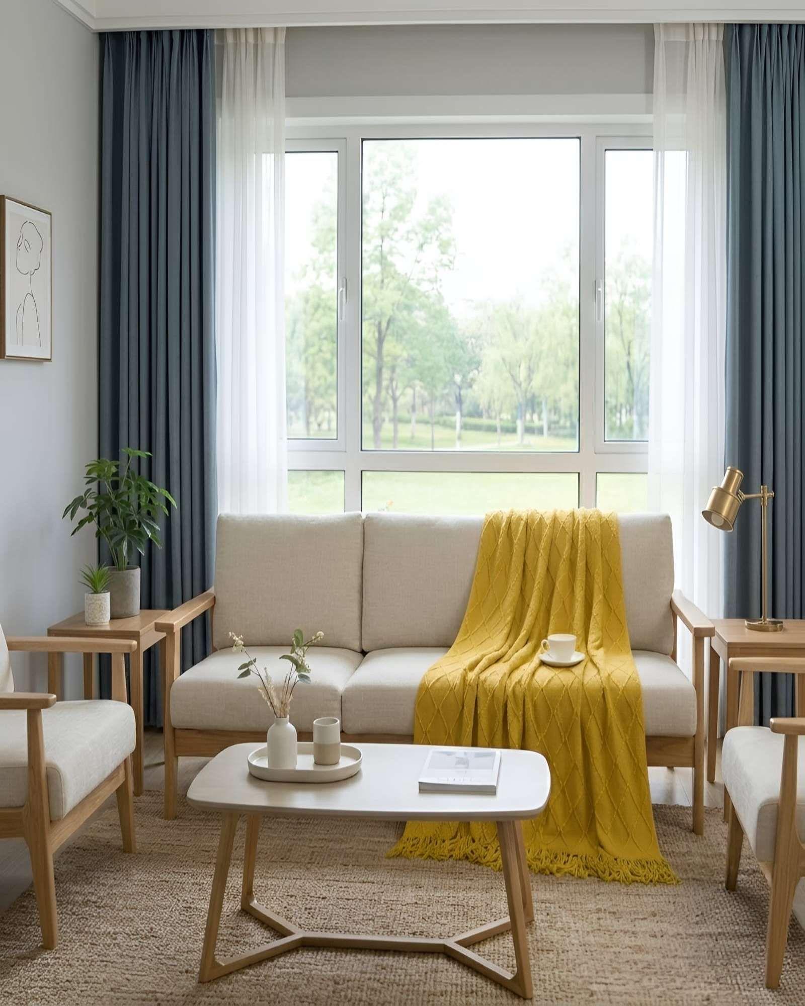 Manta Piecera De Sillón Y Cama Tejida Rombos Con Flecos 127x172 A5-4