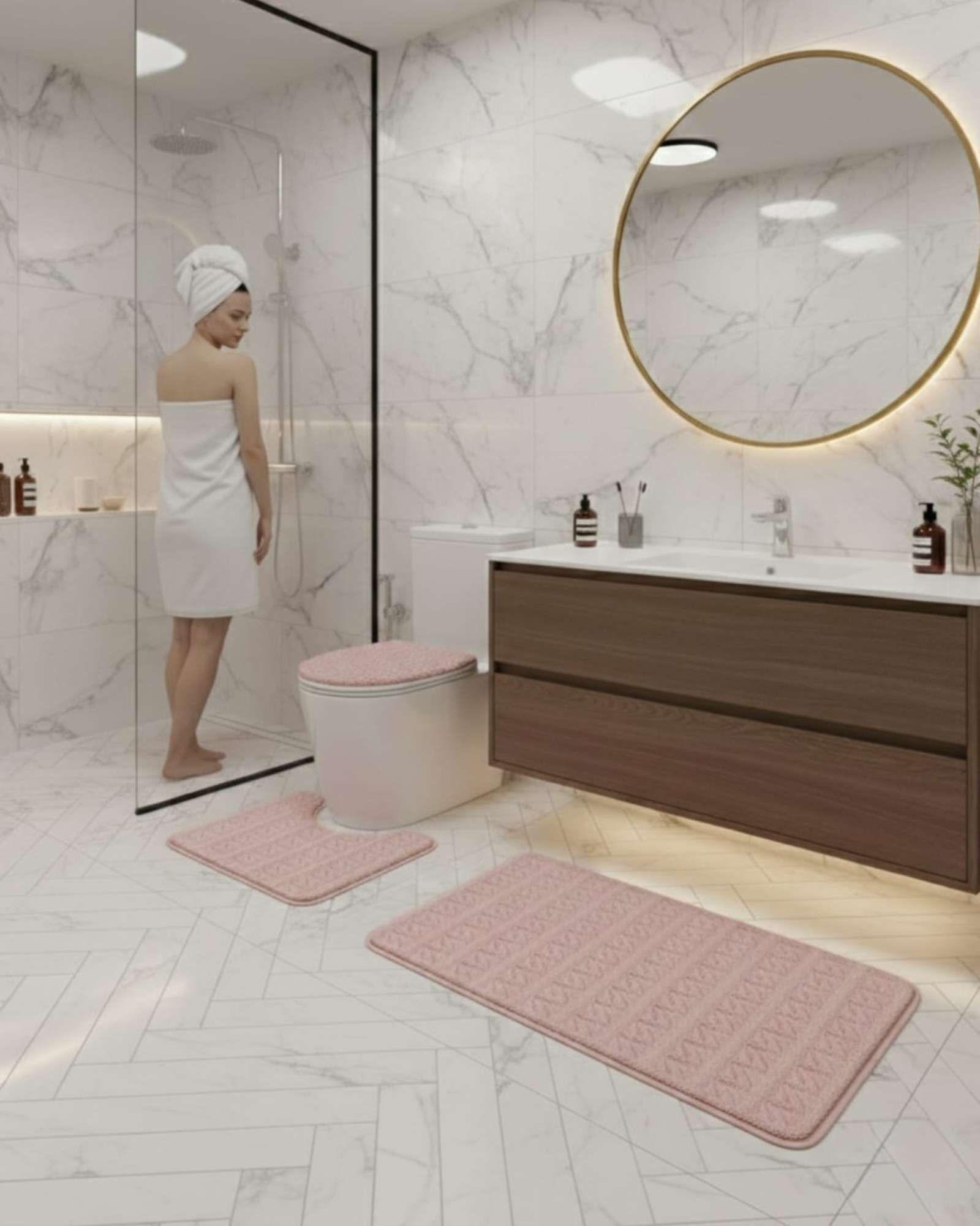 SET DE BAÑO 3 PIEZAS SUAVES Y ABSORBENTES m15-3