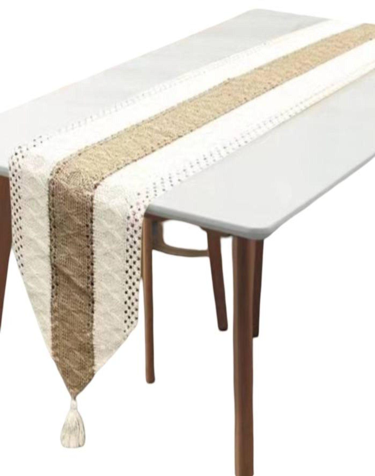 CAMINO DE MESA 30 X 180cm Beige-0