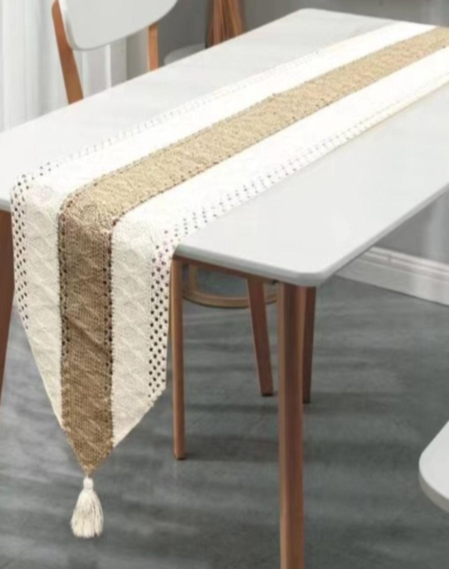 CAMINO DE MESA 30 X 180cm Beige-2