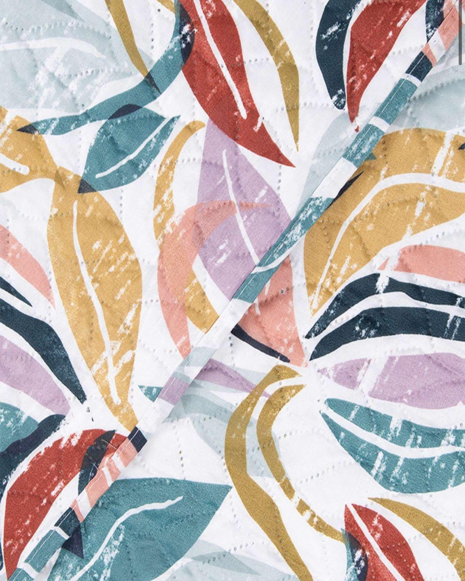 Cubrecama Quilt  mas Juego de Sábana Liso 2 Plaza Mashini M014-2