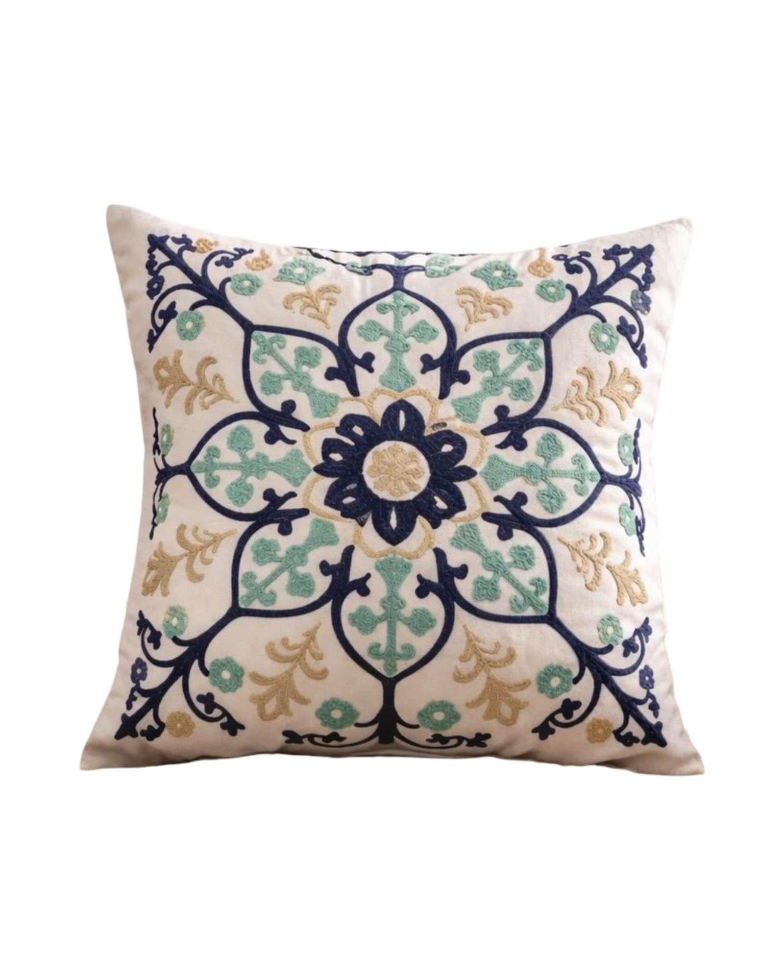 Set De 2 Fundas Para Cojin 45cm x 45cm Con Diseño Bordado m3-5