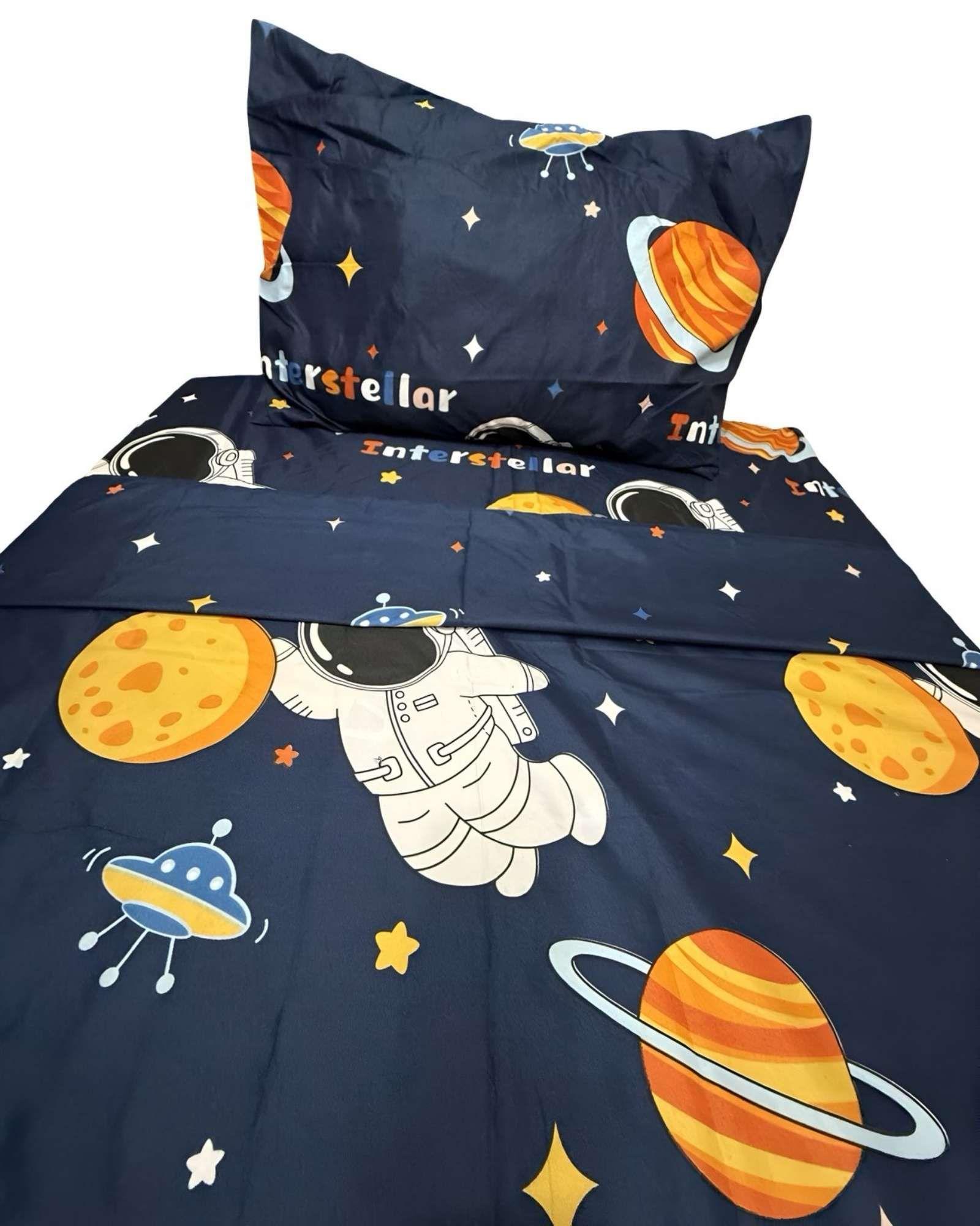 Juego de Sábanas niña niño infantil plaza y media Astronauta-3